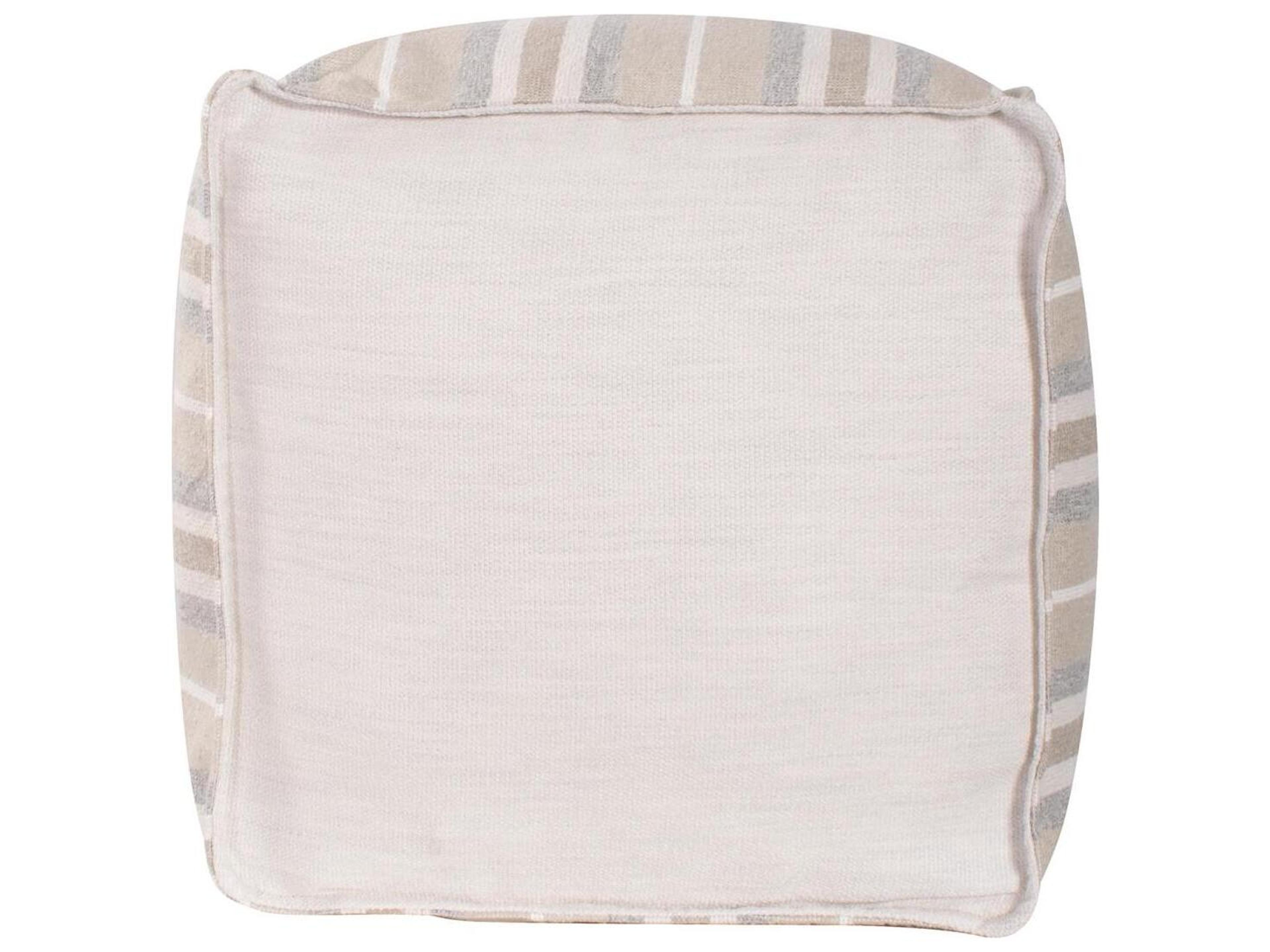 Howard Elliott Outdoor Dune Sand Fabric Cushion Ottoman