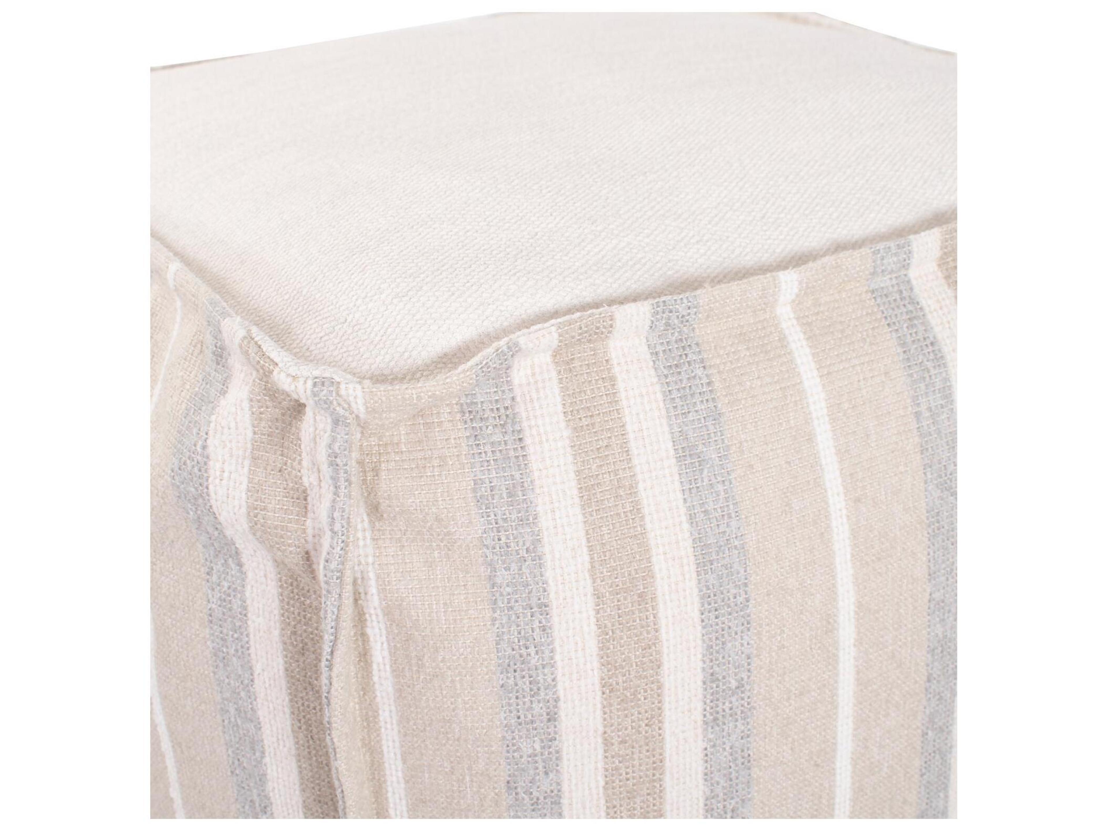 Howard Elliott Outdoor Dune Sand Fabric Cushion Ottoman