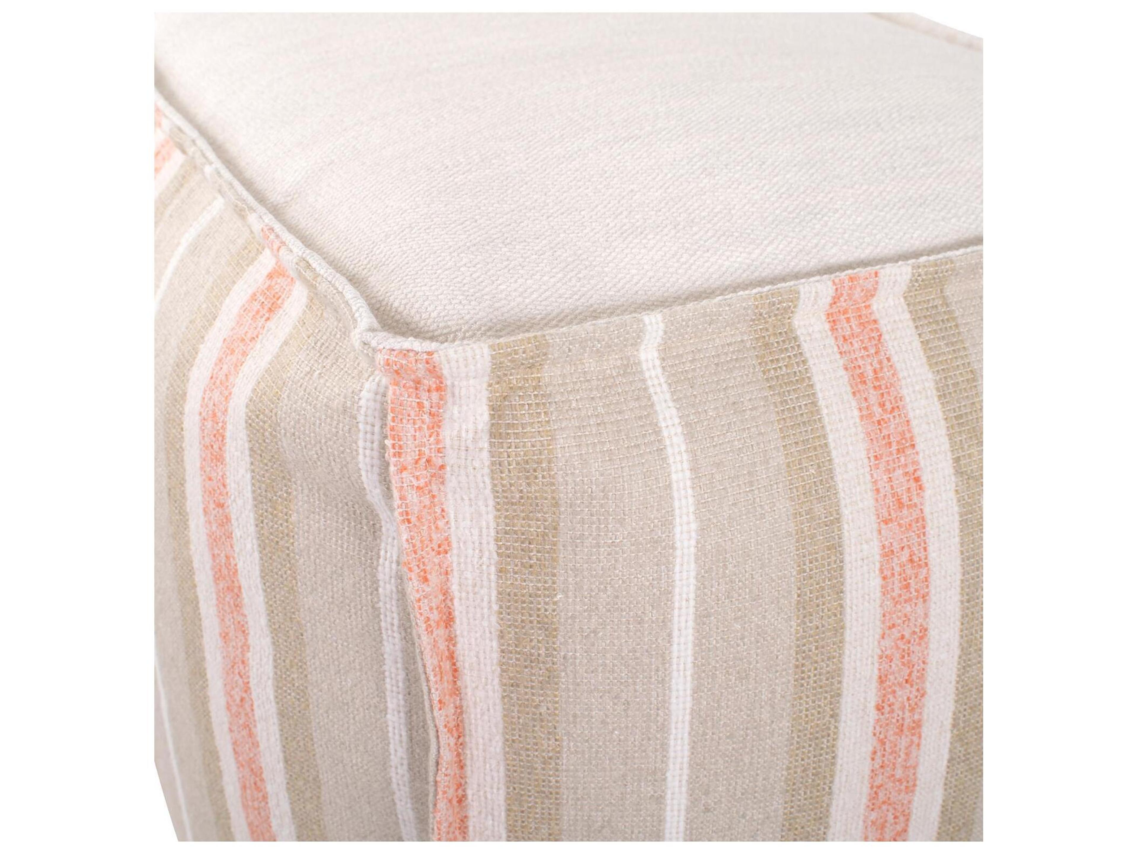 Howard Elliott Outdoor Dune Terra Fabric Cushion Ottoman