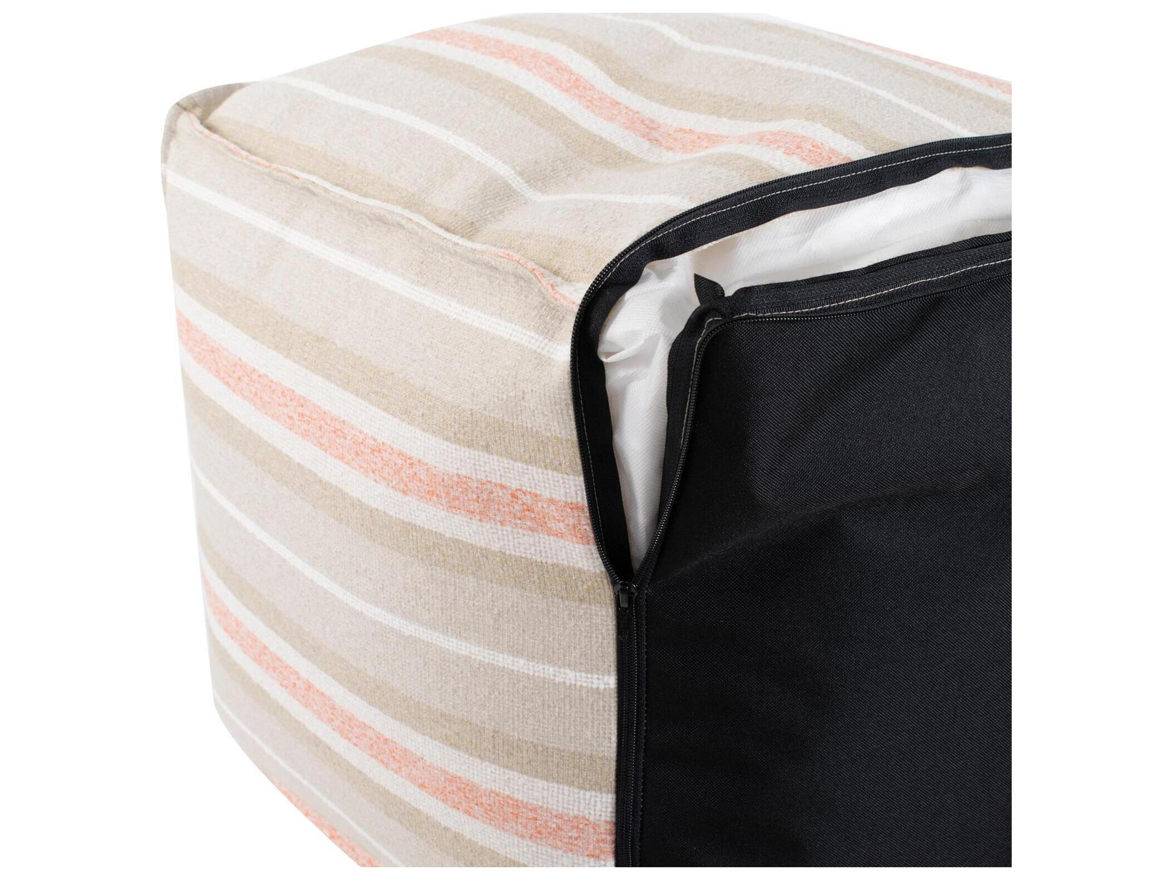 Howard Elliott Outdoor Dune Terra Fabric Cushion Ottoman