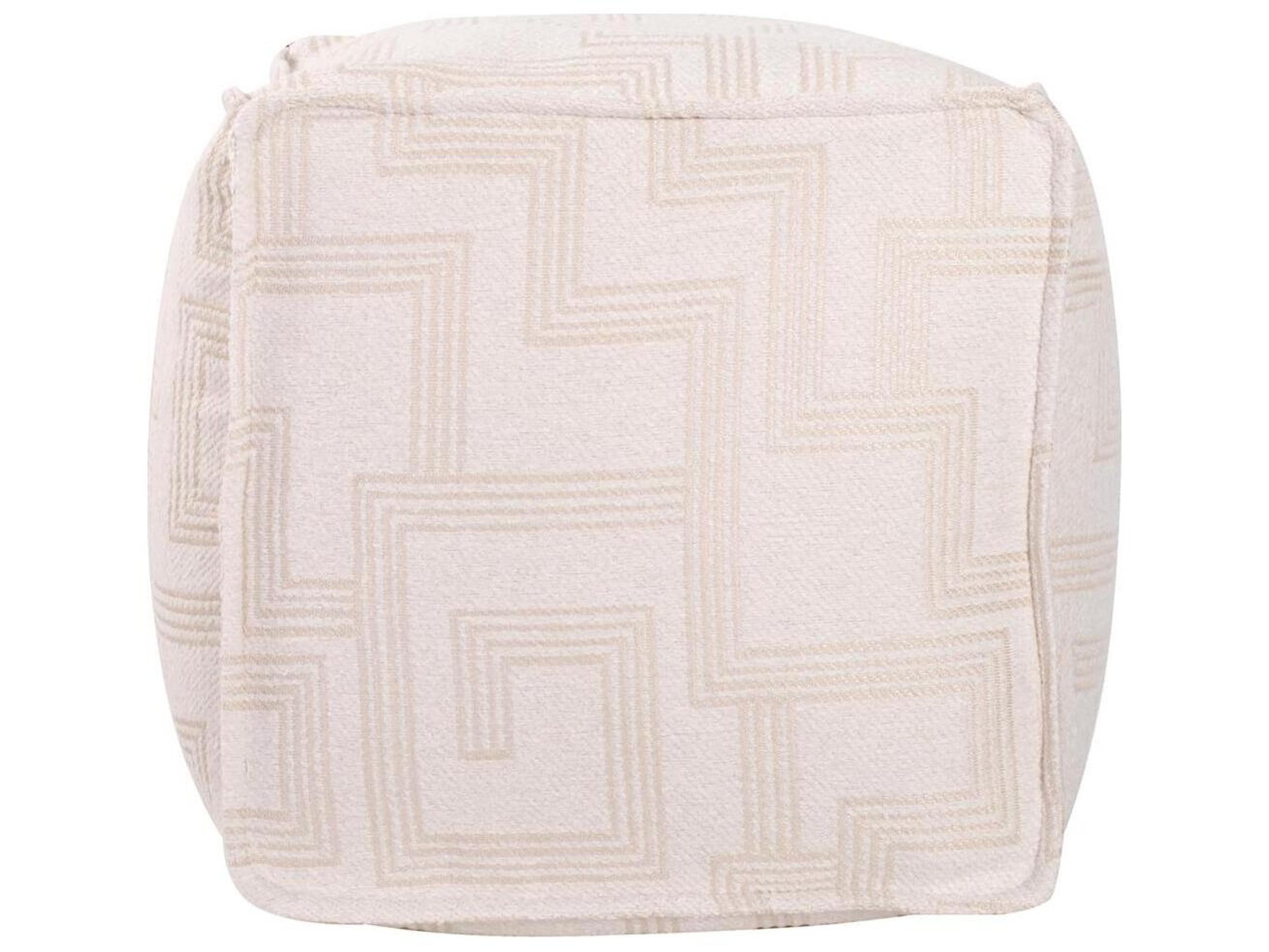 Howard Elliott Outdoor Syros Natural Fabric Cushion Ottoman