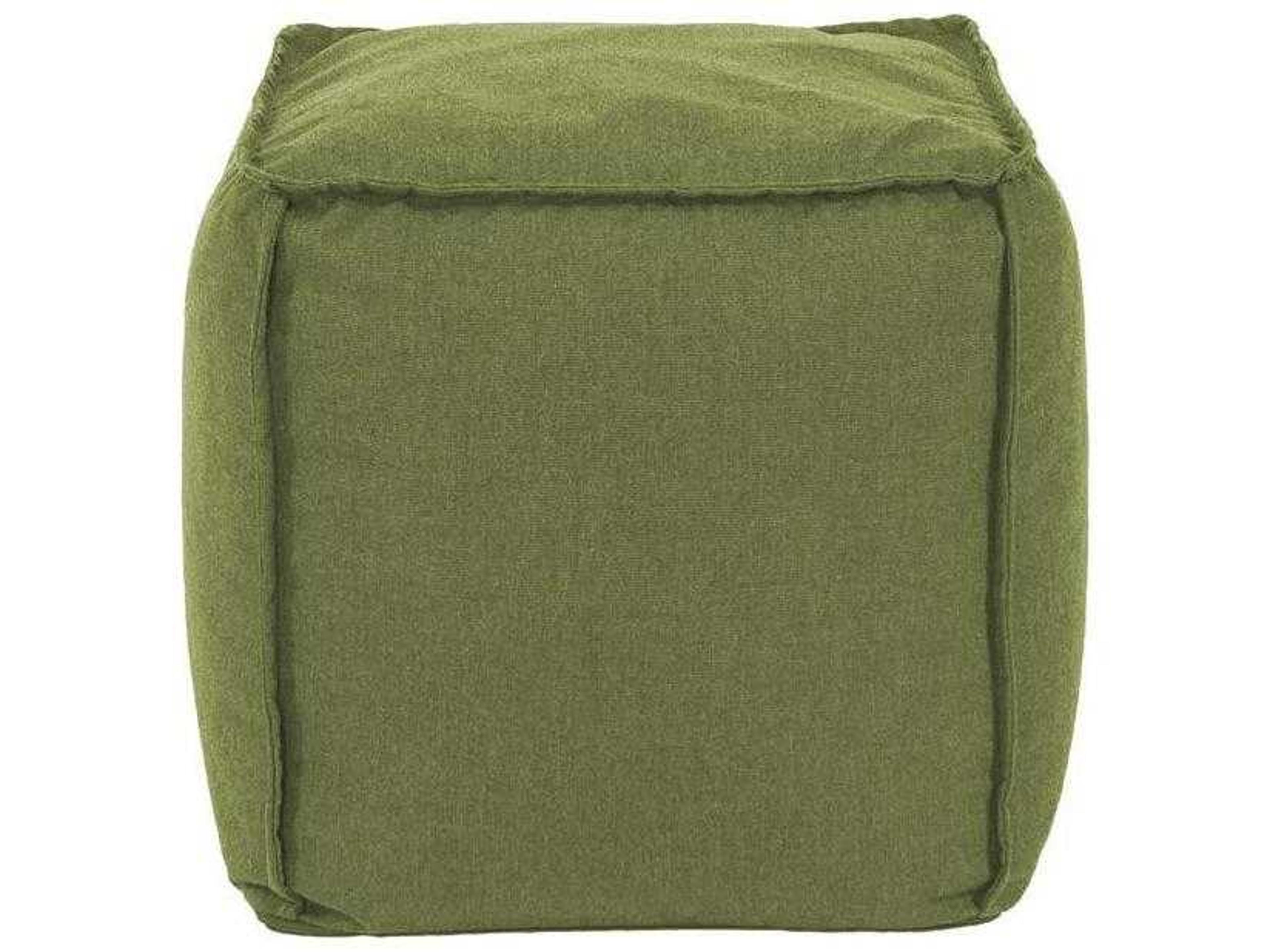 Howard Elliott Outdoor Patio Seascape Moss Fabric Cushion Ottoman