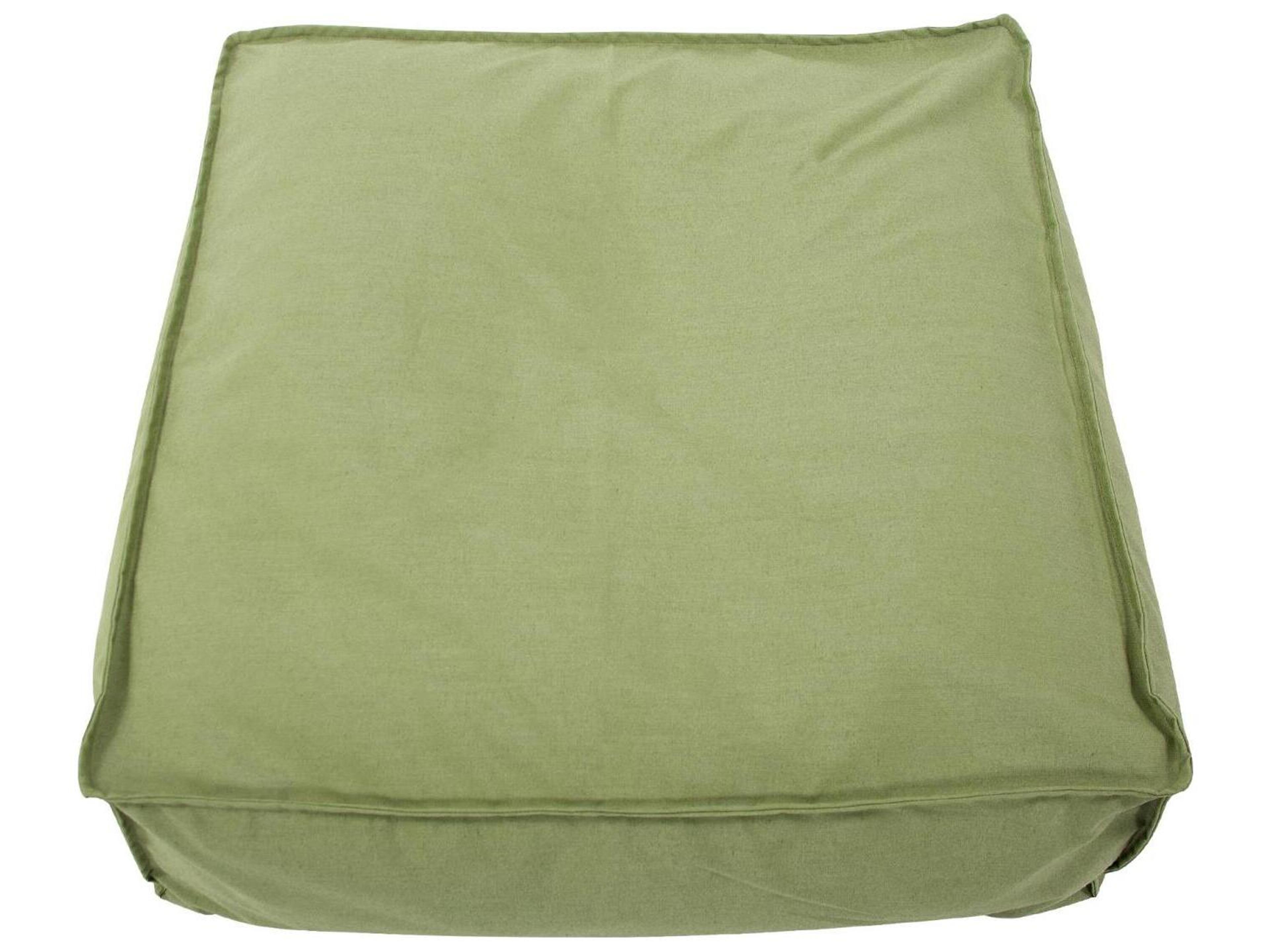 Howard Elliott Outdoor Seascape Moss Fabric Cushion Ottoman