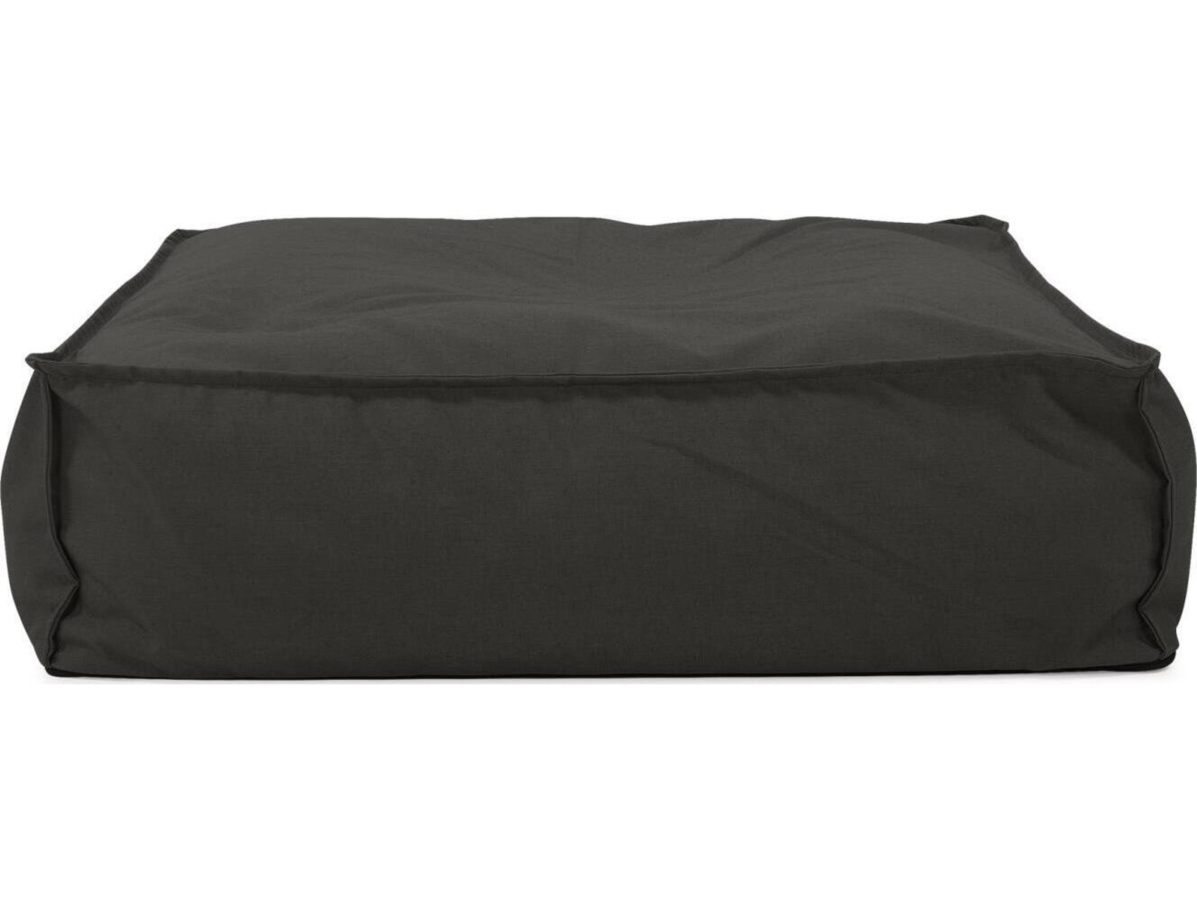 Howard Elliott Outdoor Seascape Charcoal Fabric Cushion Ottoman