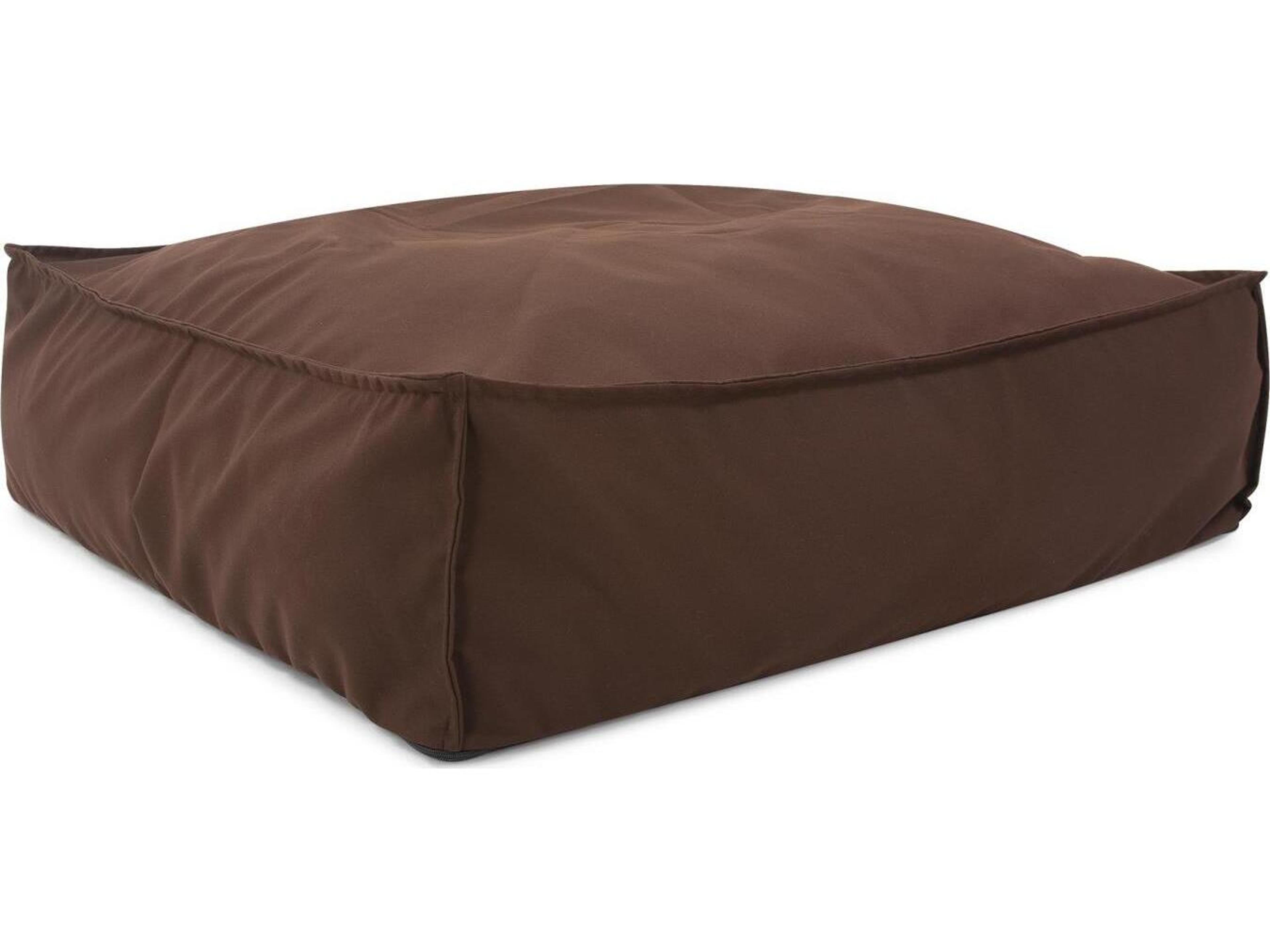 Seascape Chocolate Fabric Cushion Ottoman