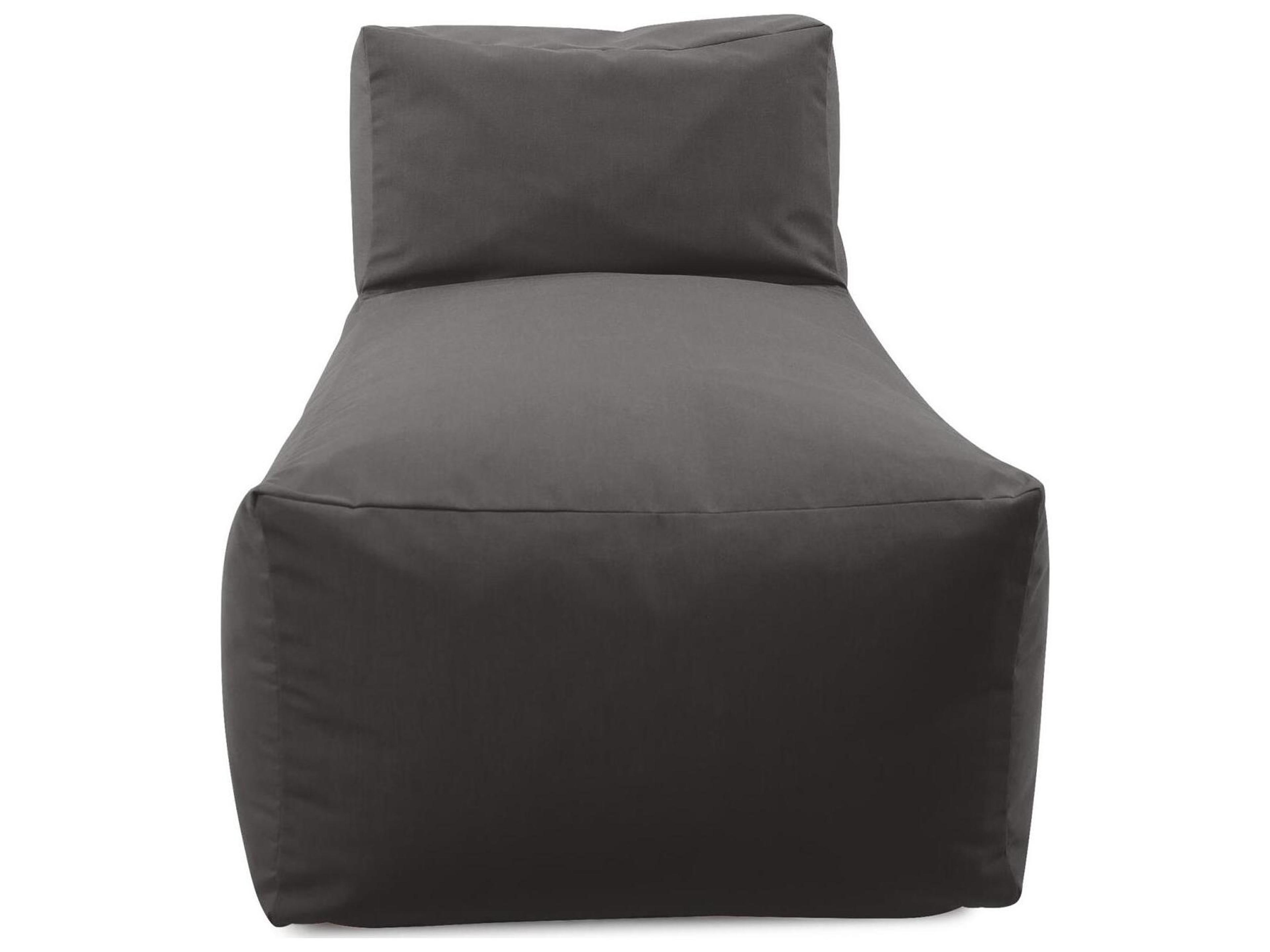 Howard Elliott Outdoor Seascape Charcoal Fabric Cushion Chaise Lounge