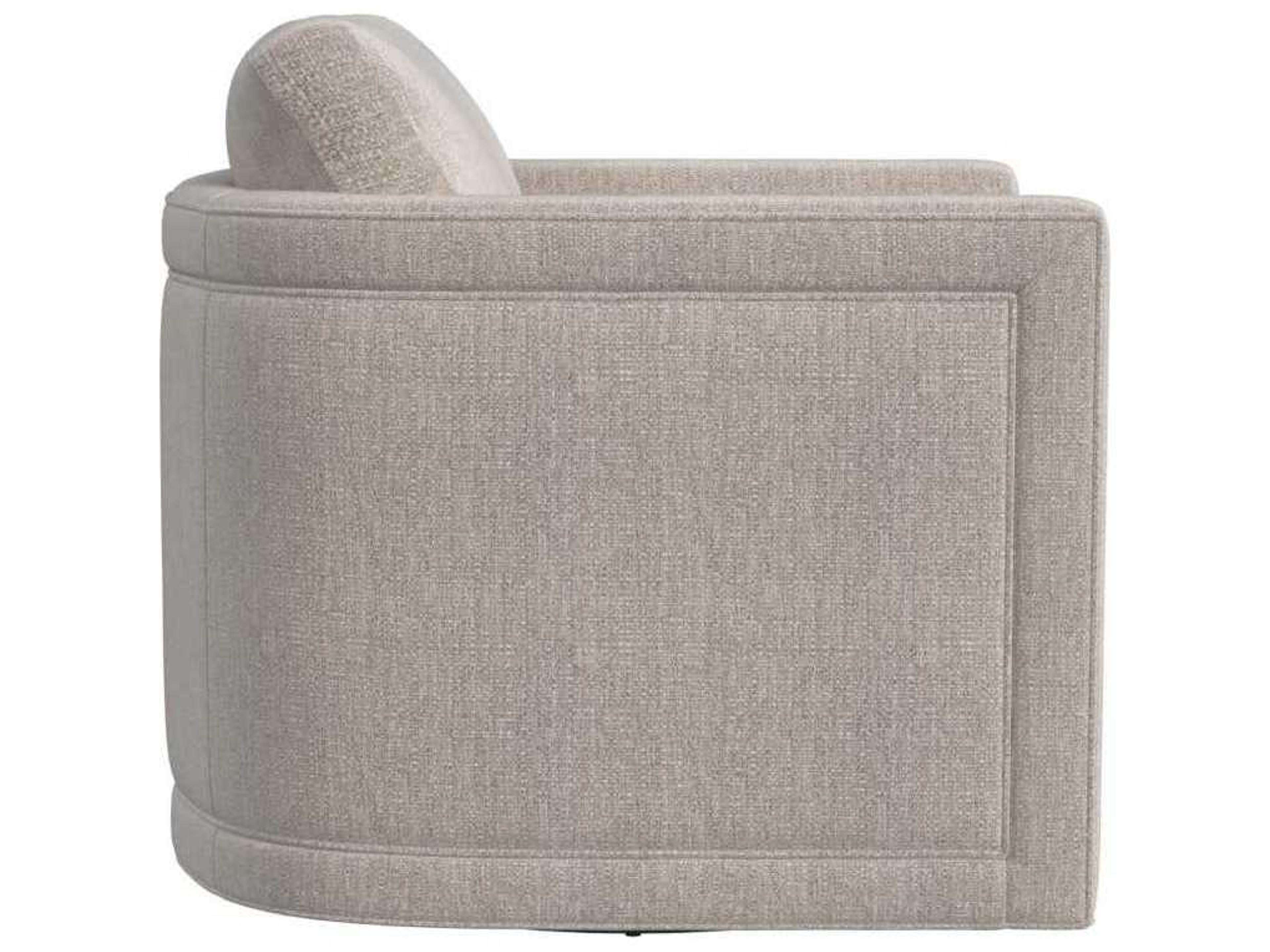 HF Custom by Hooker Furniture Clemintine Swivel Gray Fabric Accent Chair