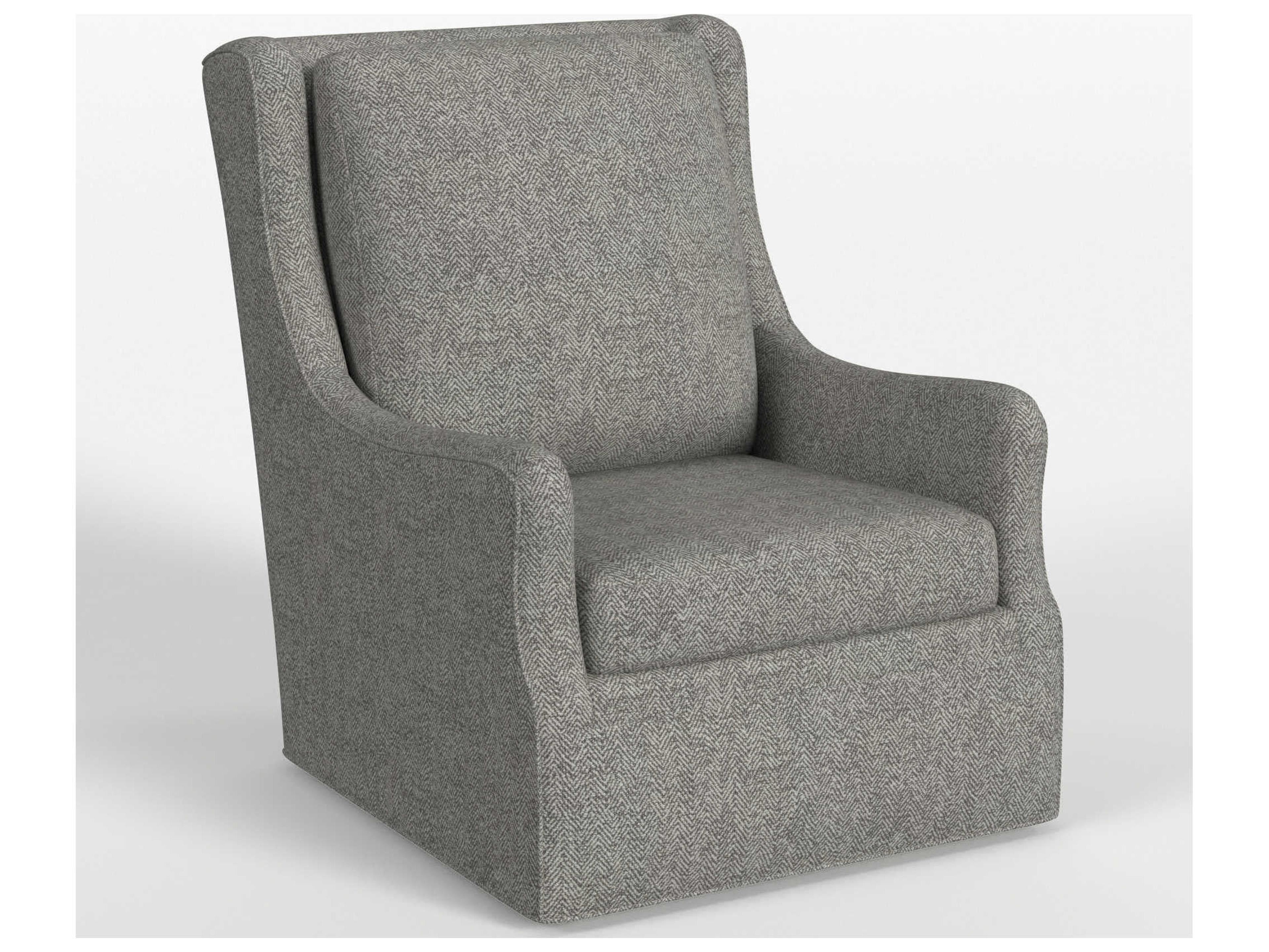 Bellamy Swivel Gray Fabric Accent Chair