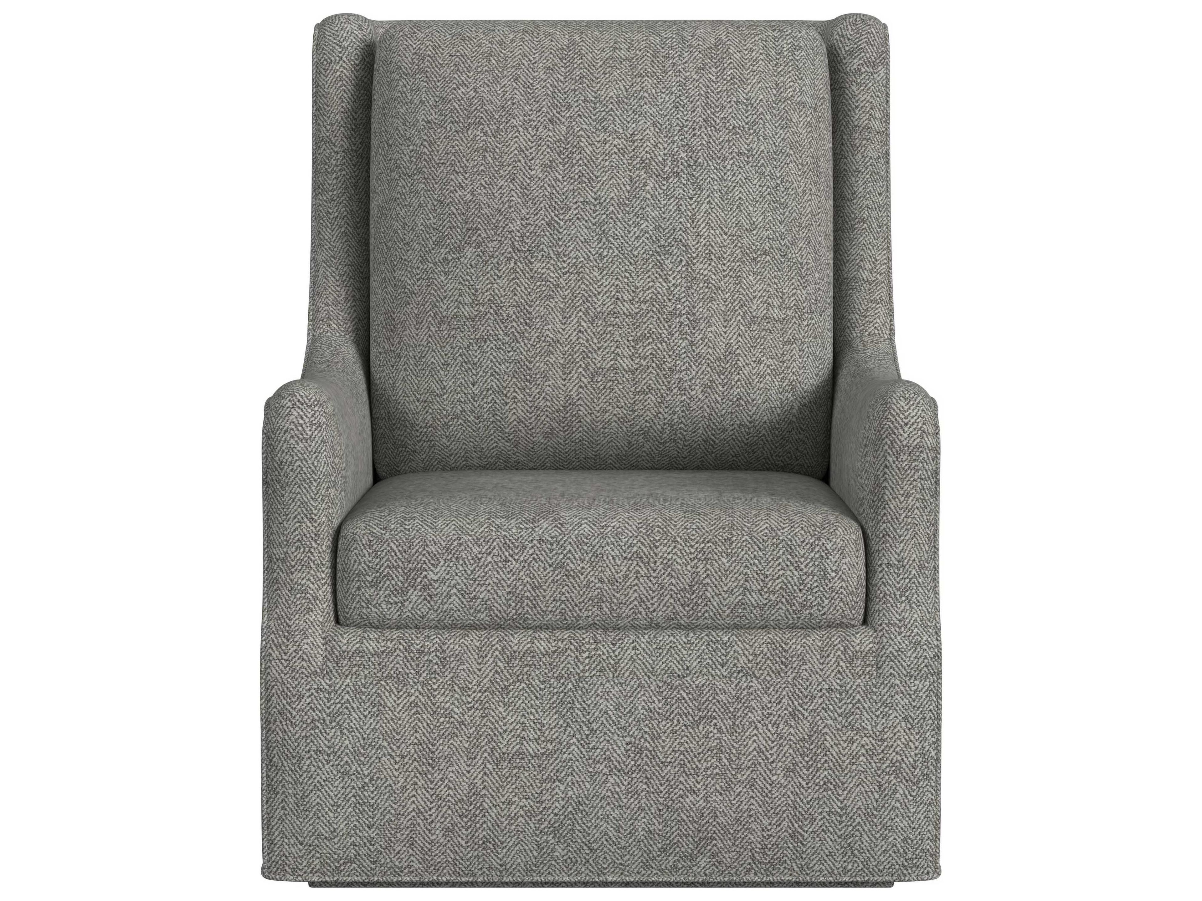 HF Custom by Hooker Furniture Bellamy Swivel Gray Fabric Accent Chair
