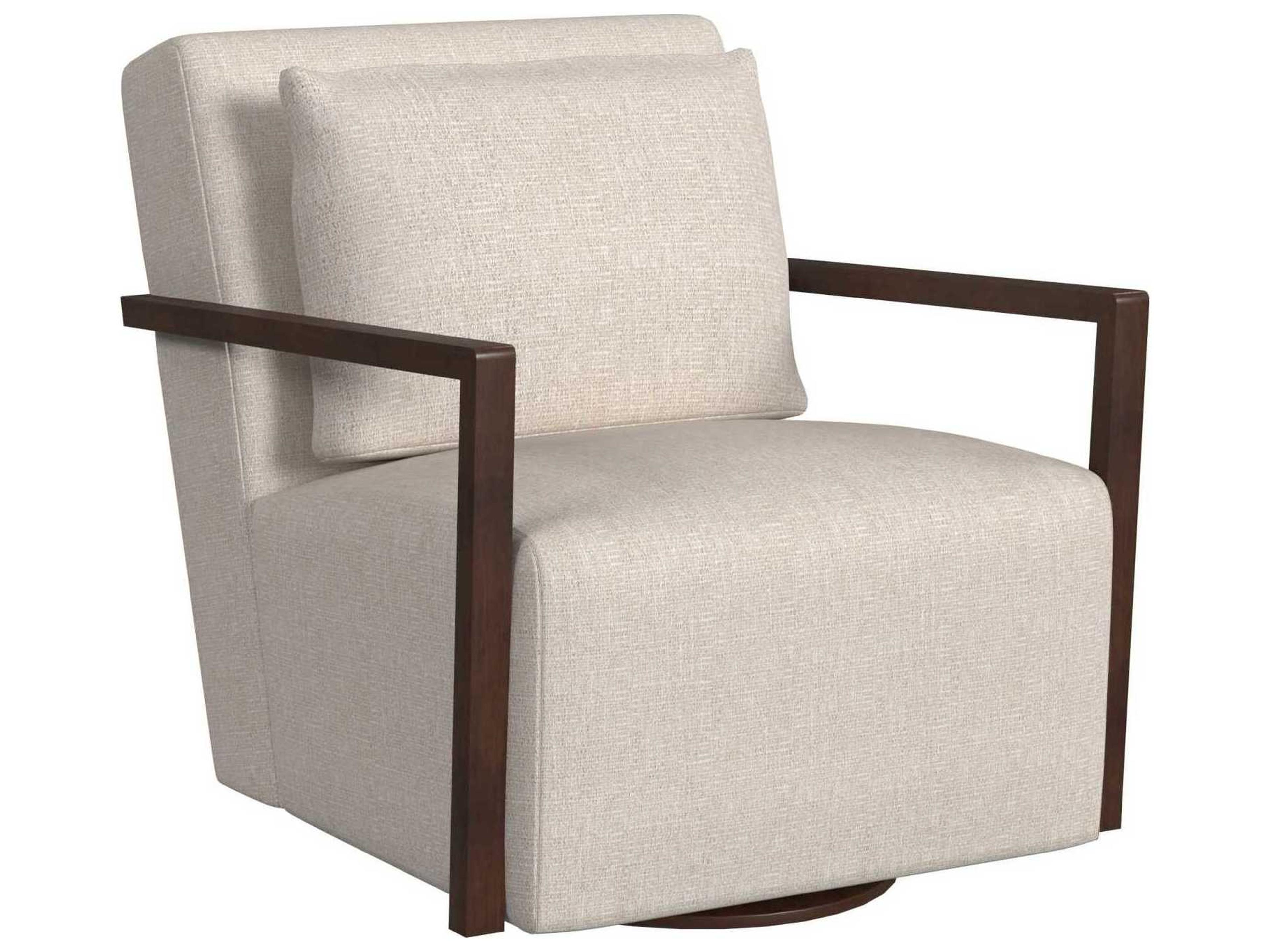 HF Custom by Hooker Furniture Creighto Swivel Beige Fabric Accent Chair