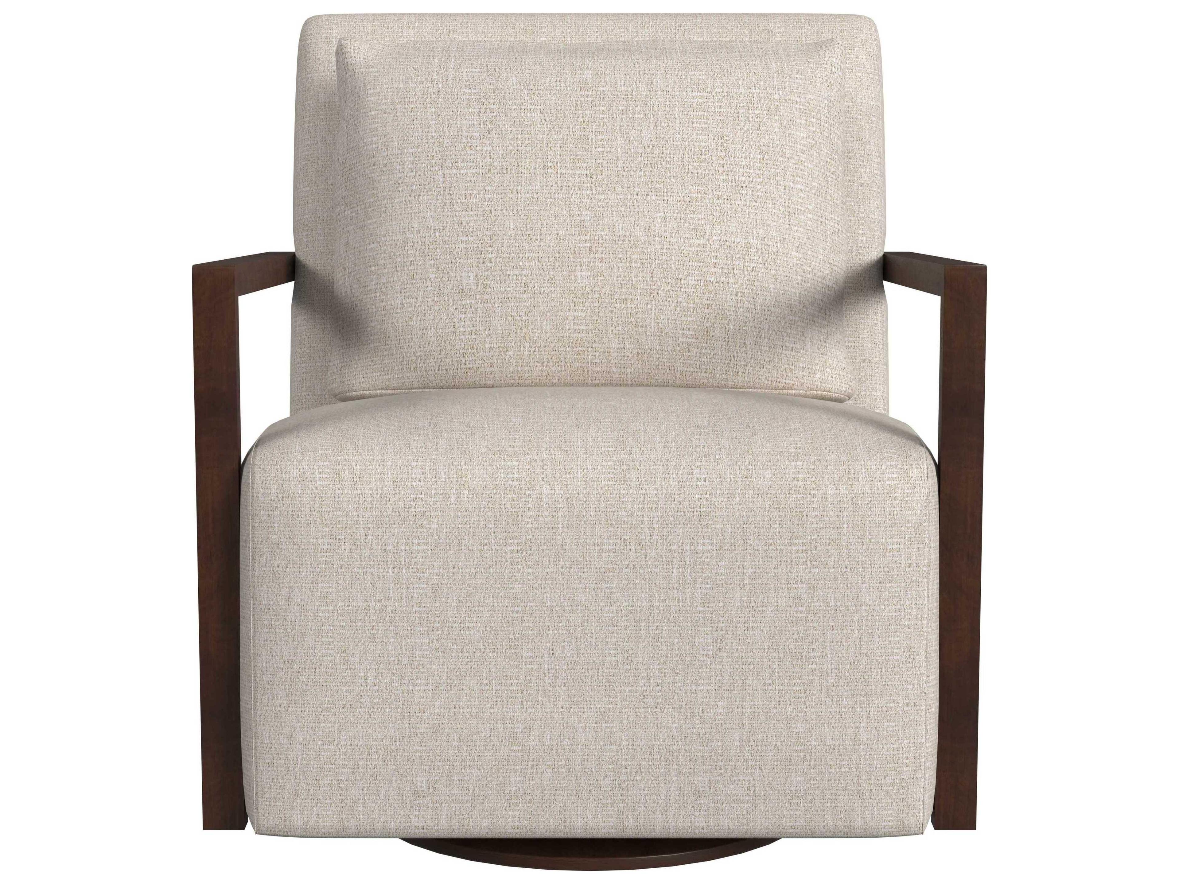 HF Custom by Hooker Furniture Creighto Swivel Beige Fabric Accent Chair