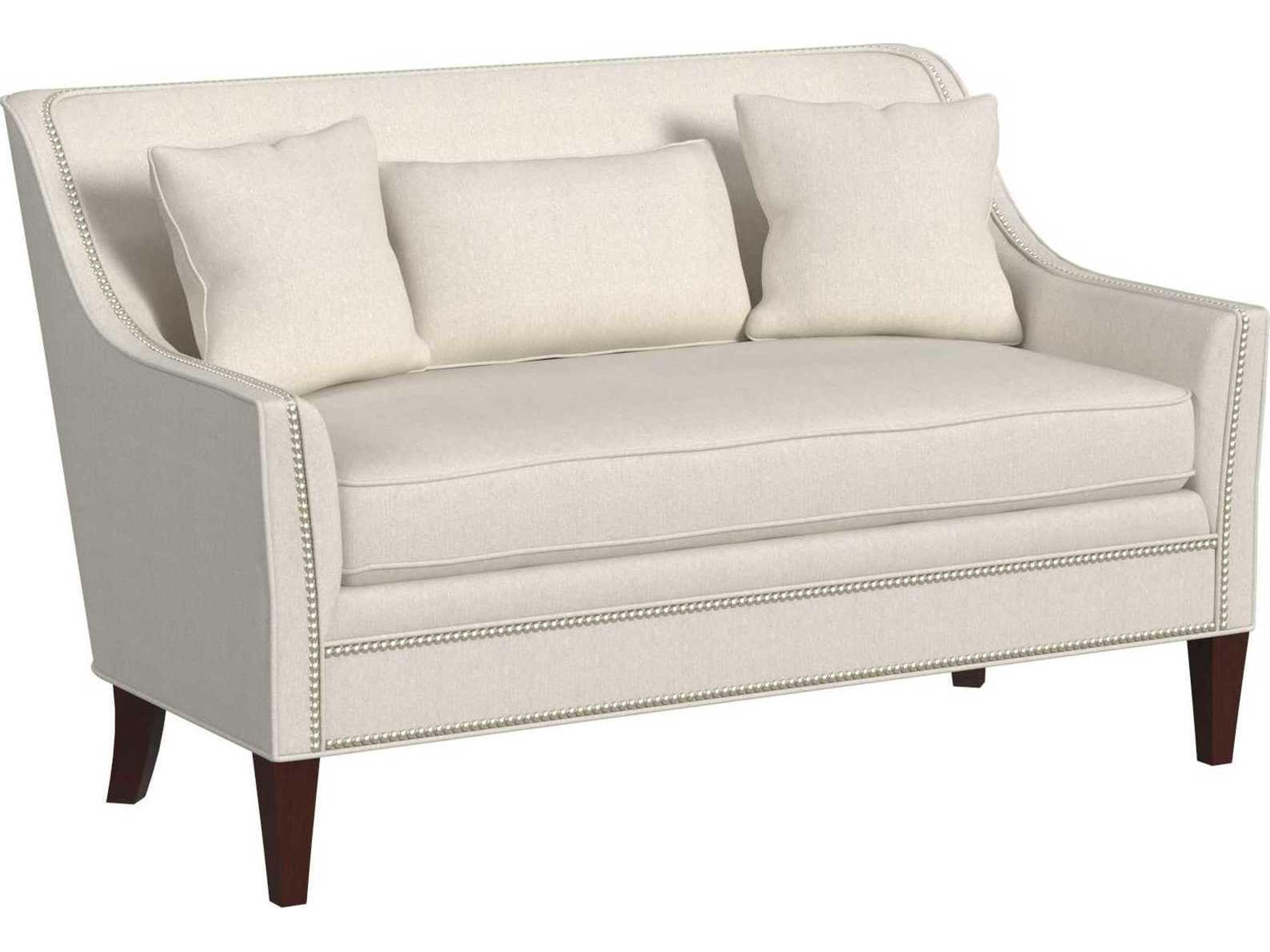 Beige Brown Upholstered Loveseat
