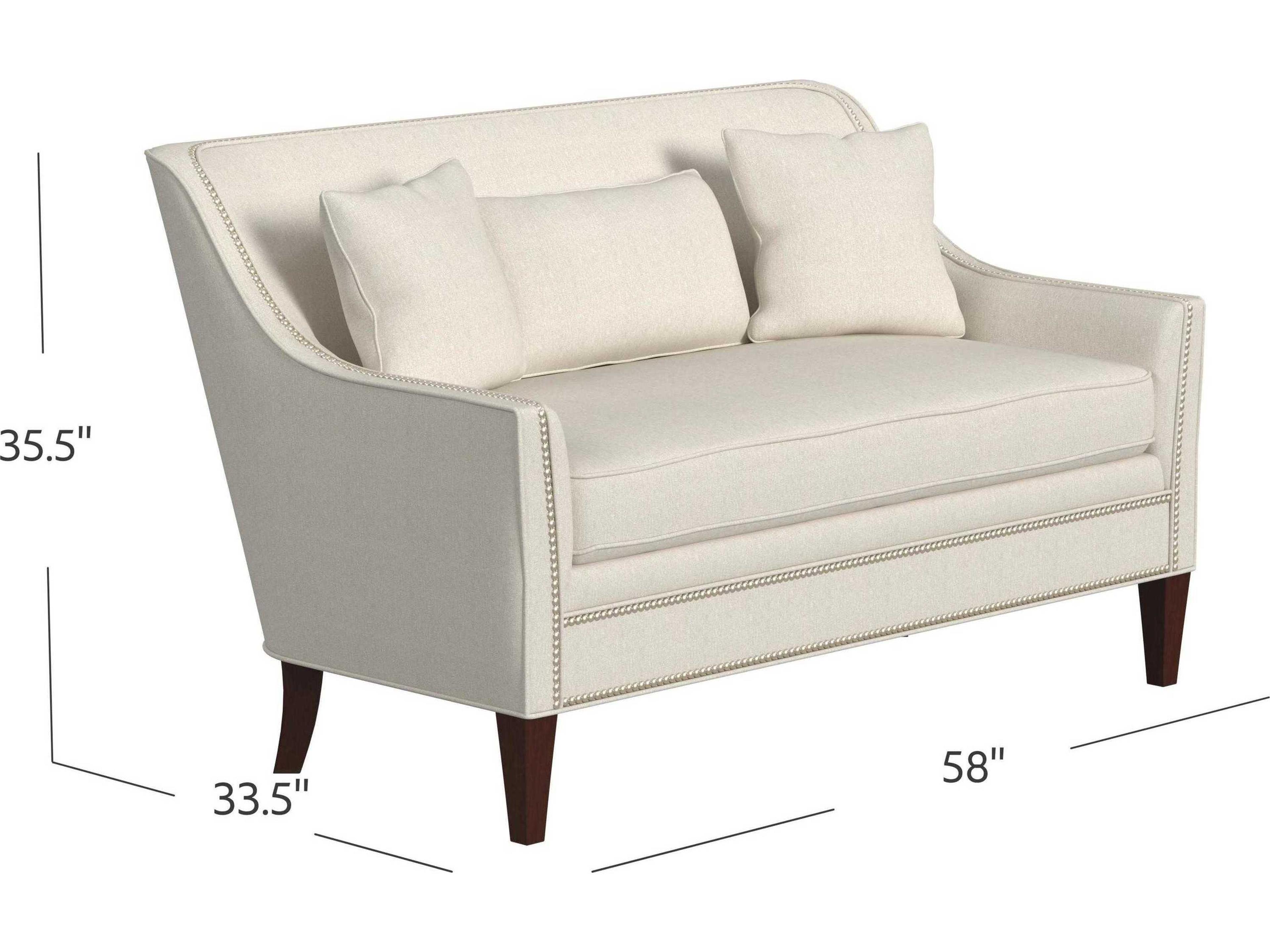 HF Custom by Hooker Furniture Beige Brown Upholstered Loveseat