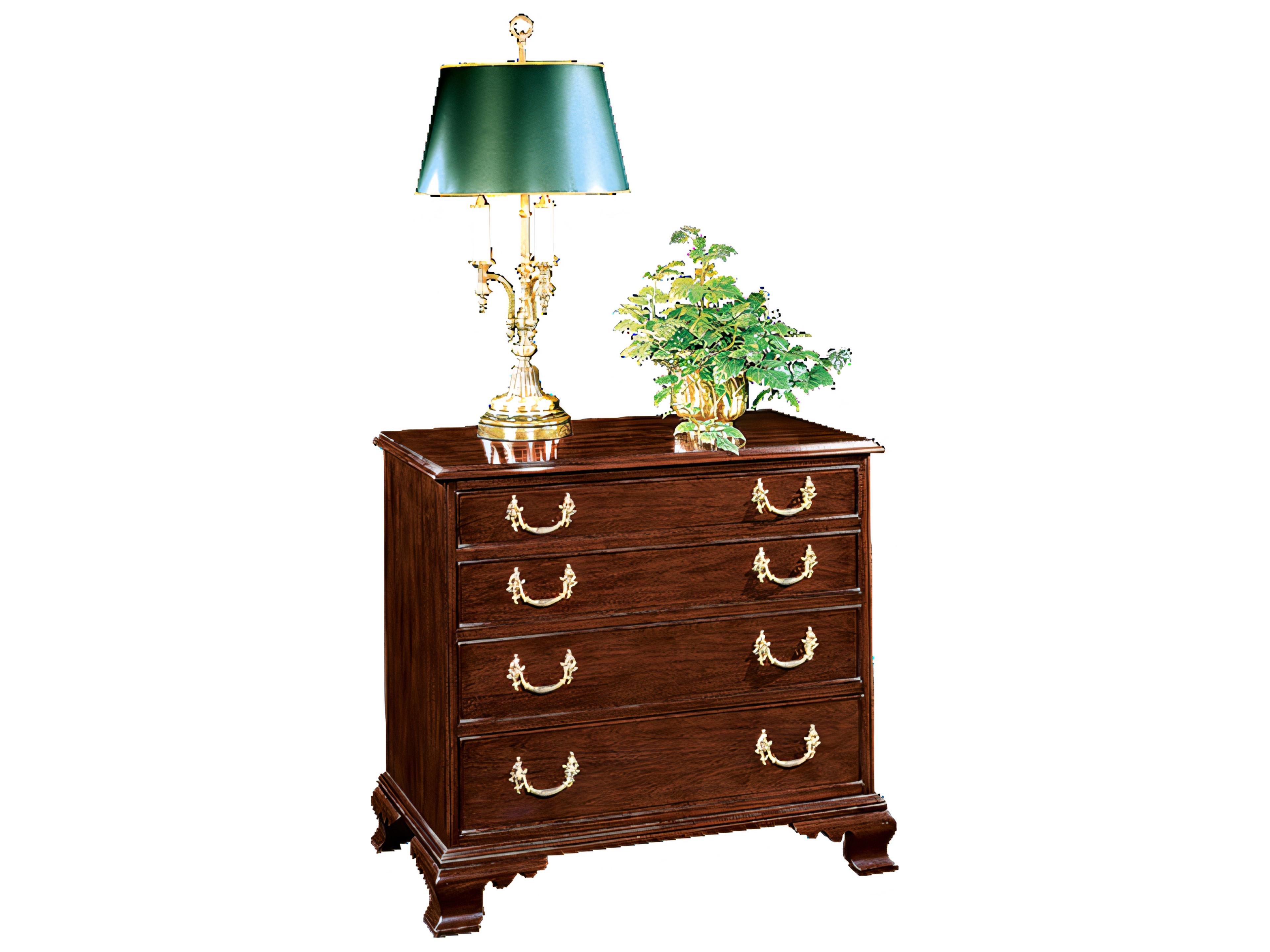 Brown Mahogany Wood Accent Chest
