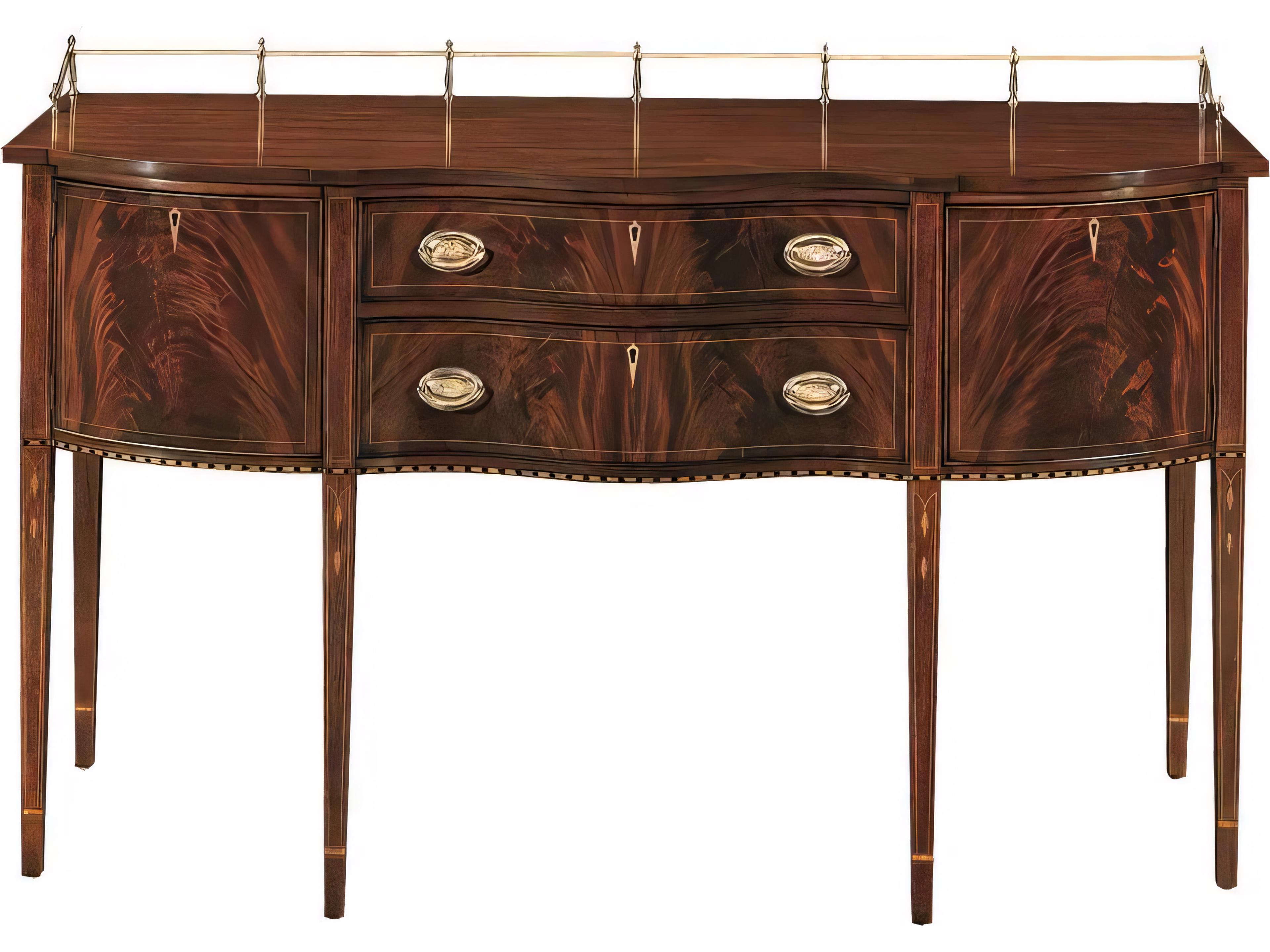 Henkel Harris 66" Mahogany Wood Sideboard