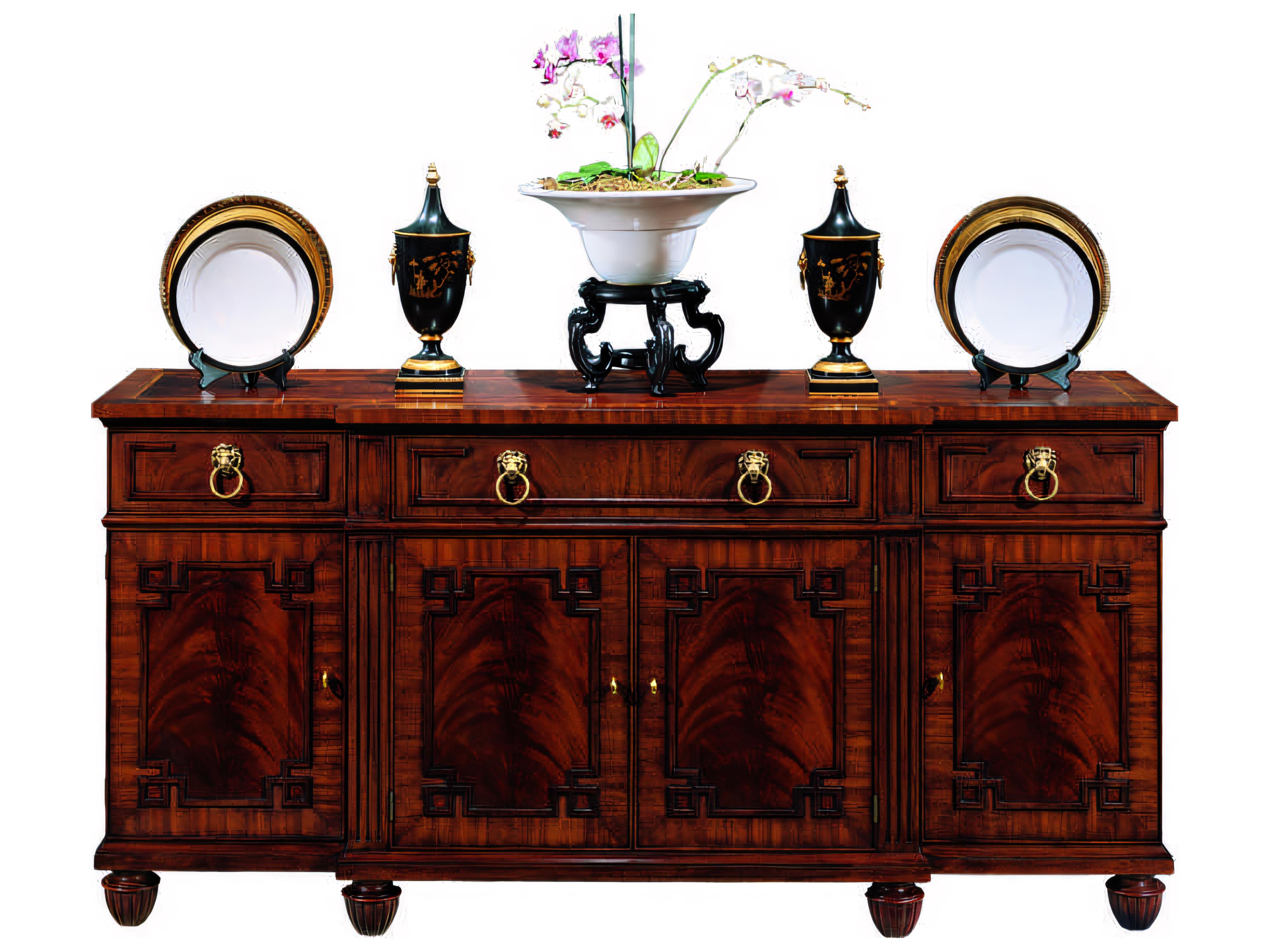 72 72" Mahogany Wood Sideboard