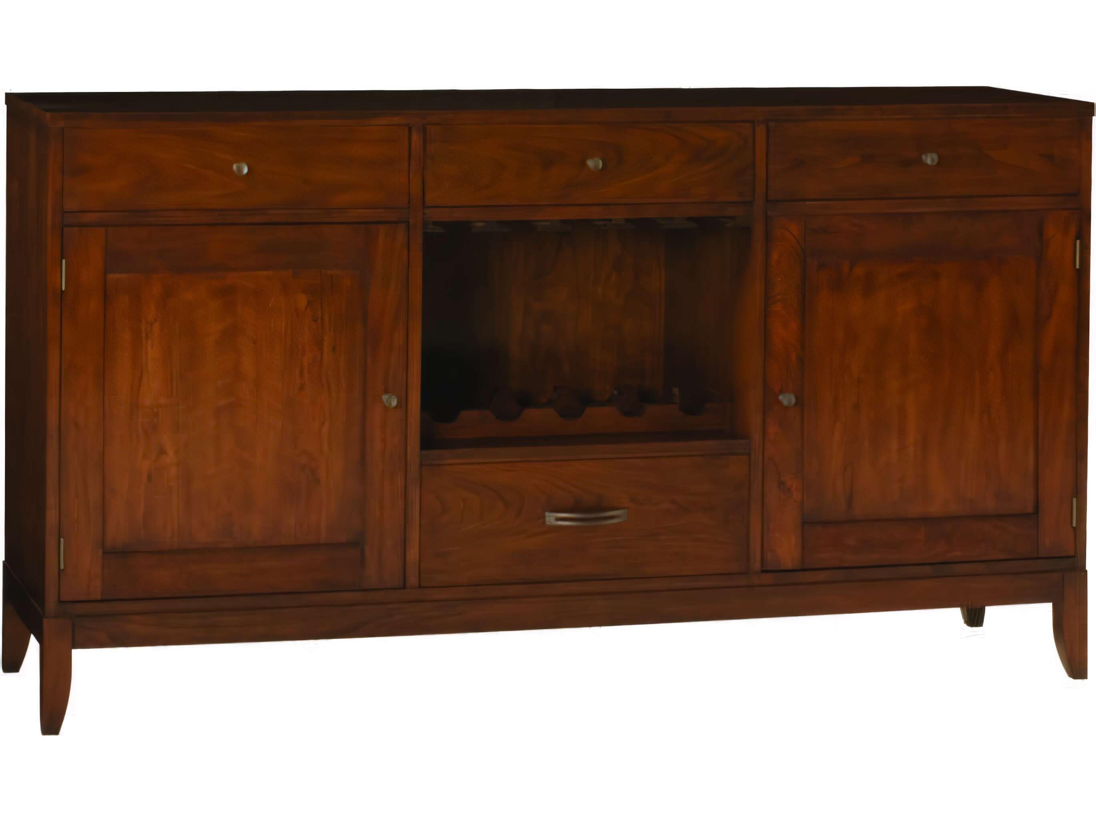 66 66" Mahogany Wood Sideboard