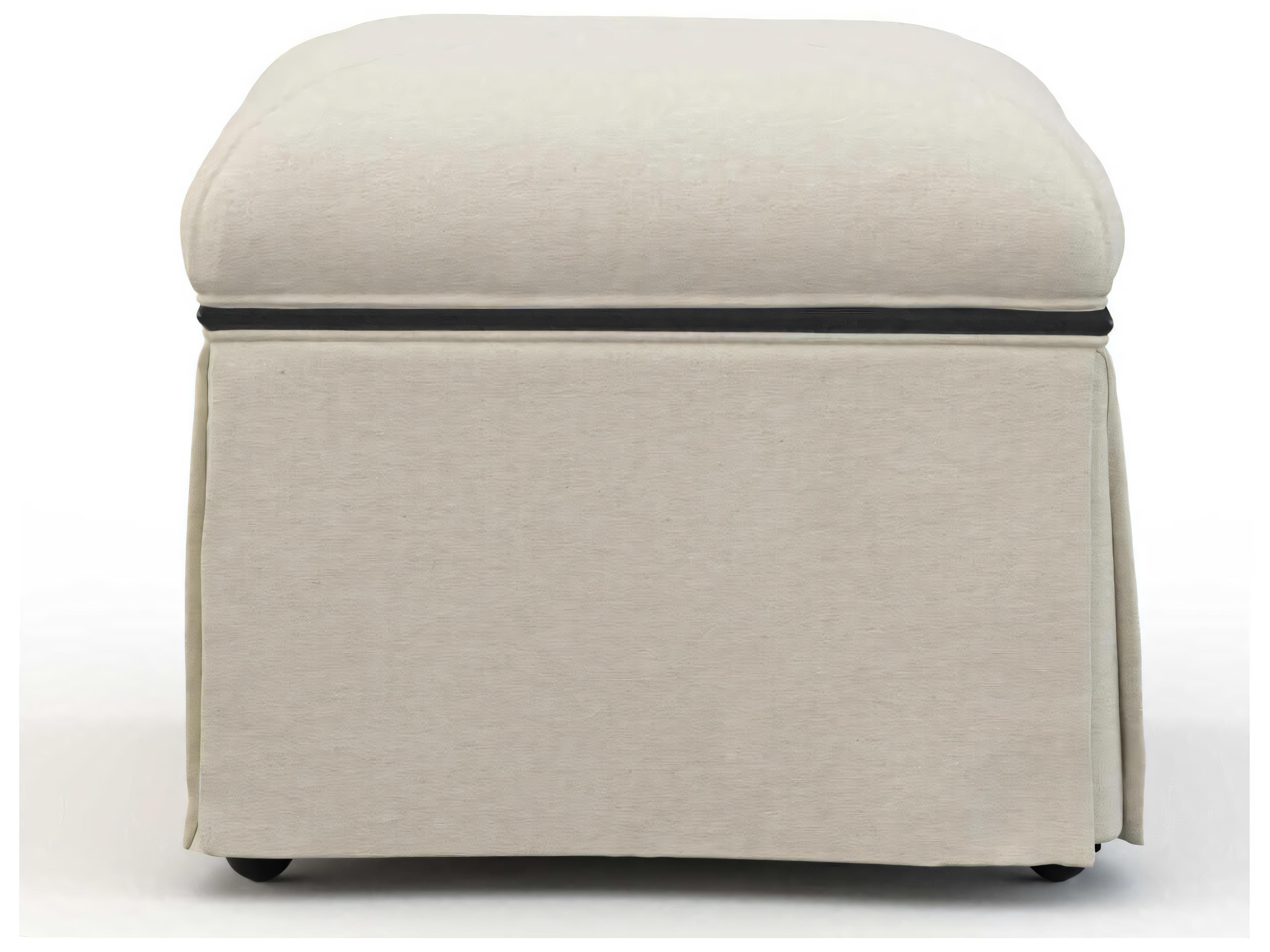 Hickory White Custom Elements Upholstery Upholstered Ottoman with Caster