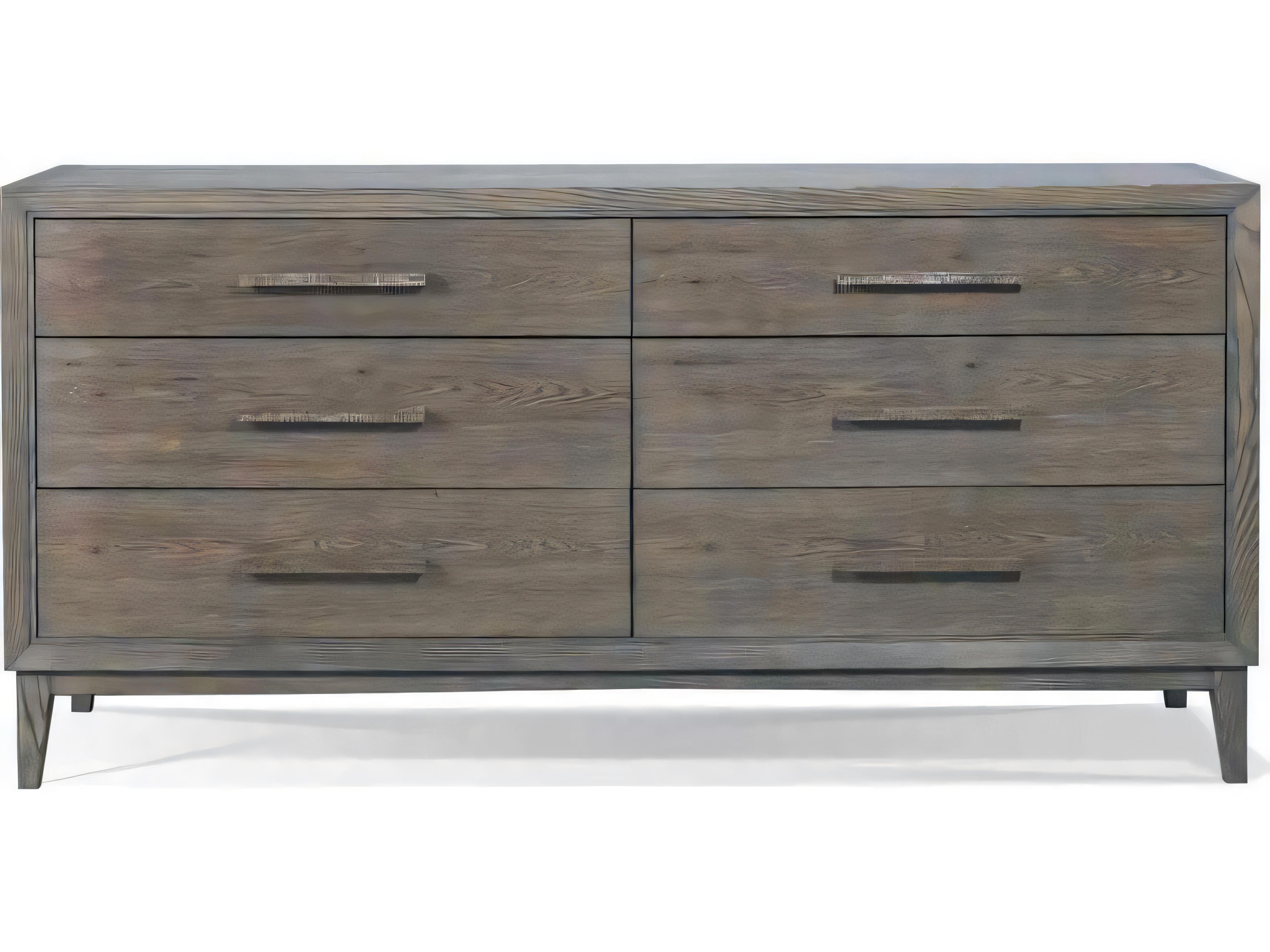 Hickory White Odyssey 6-Drawers Gray Ash Wood Double Dresser