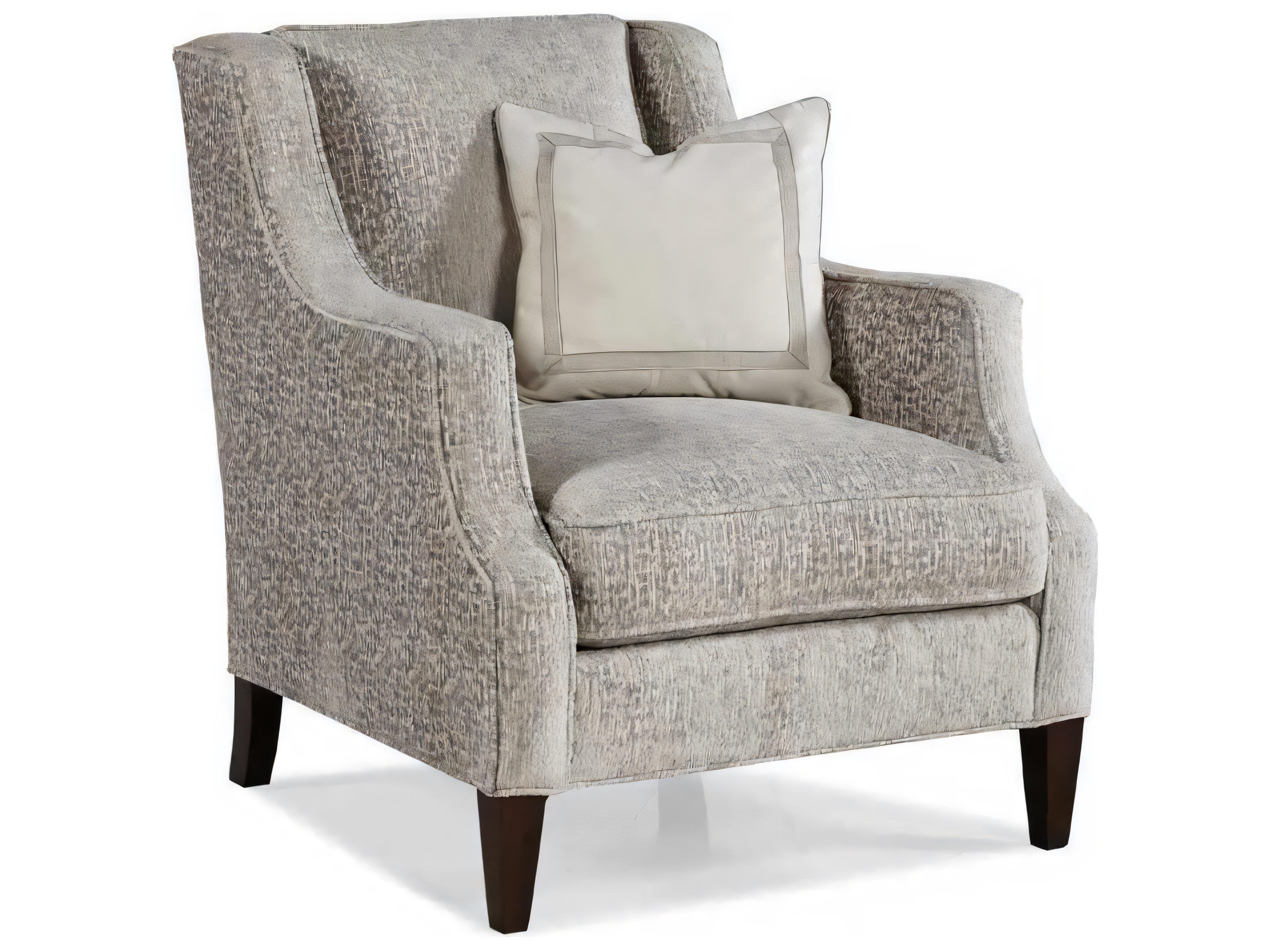 Hickory White Custom Elements Upholstery Beige Fabric Accent Chair