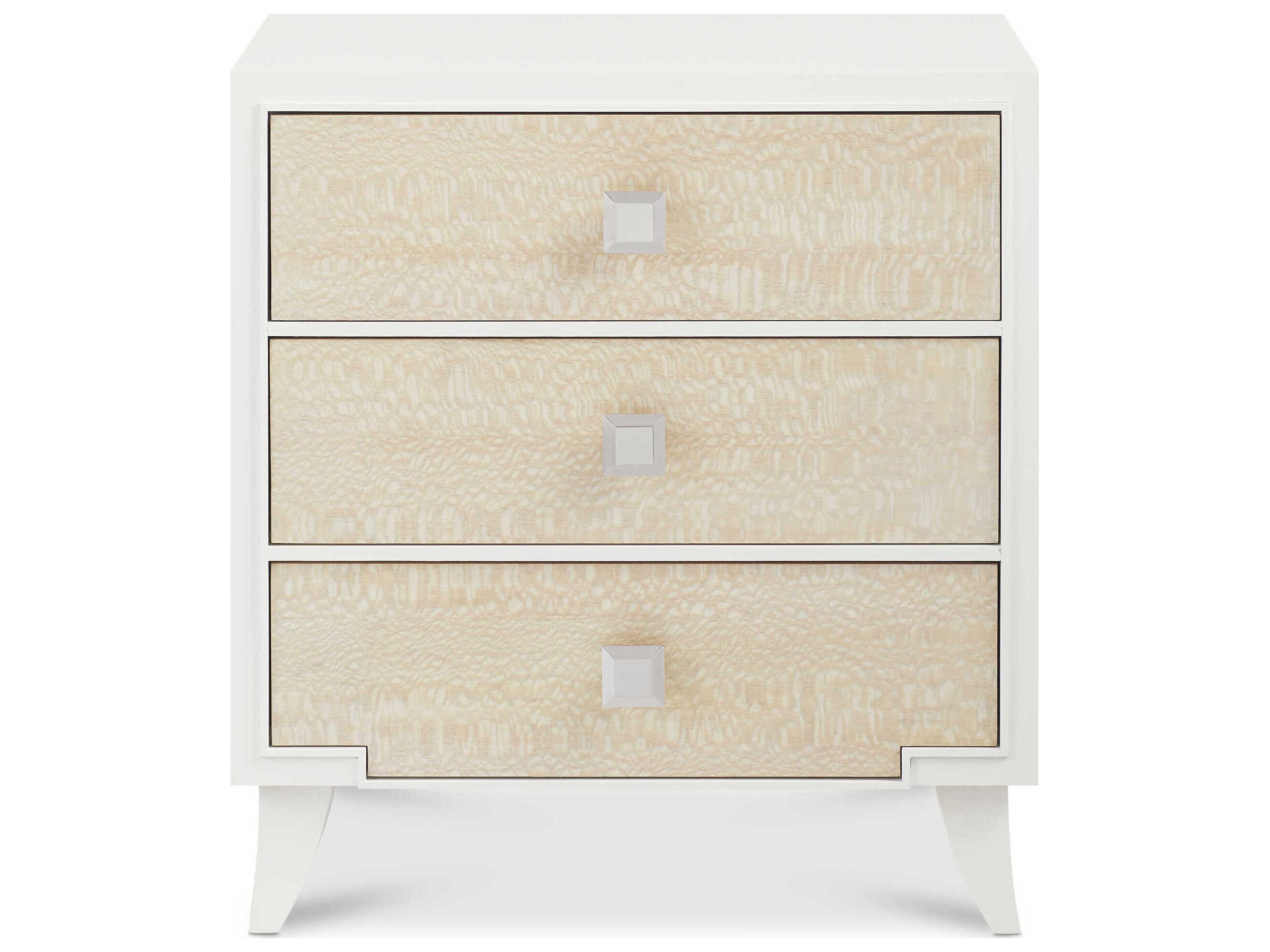 Hickory White Trellis French Pearl Maple Wood Accent Chest