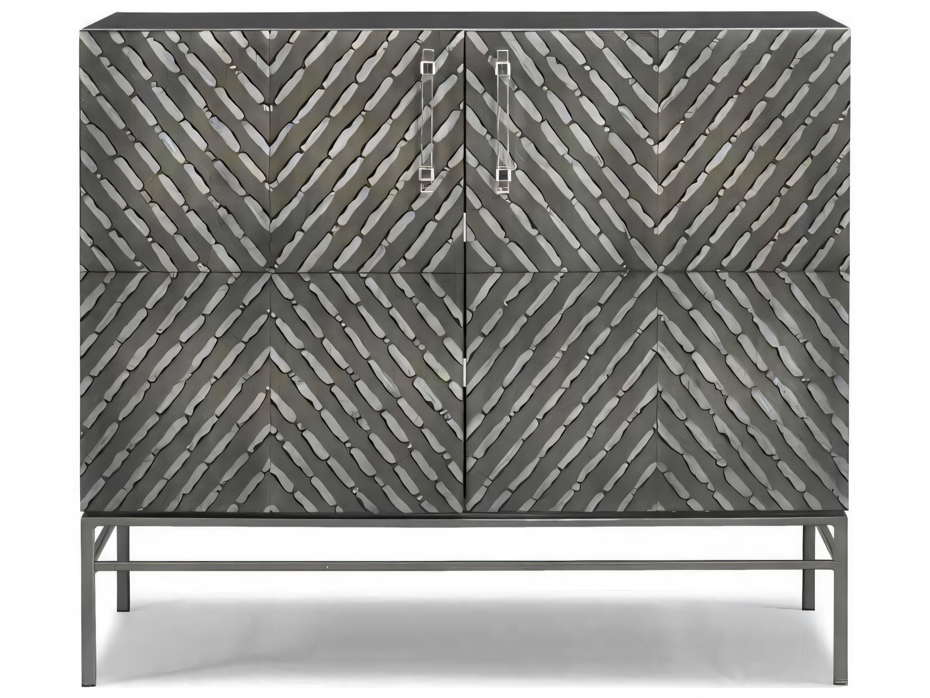 Hickory White Terra Modern Black Nickel Gray Maple Wood Accent Chest