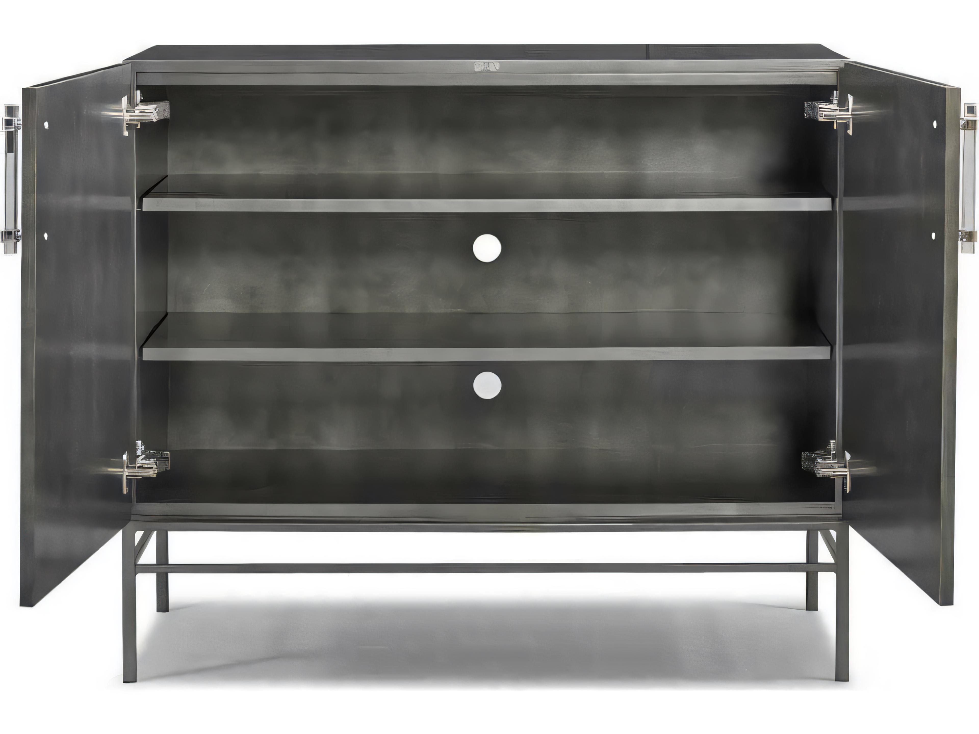 Hickory White Terra Modern Black Nickel Gray Maple Wood Accent Chest