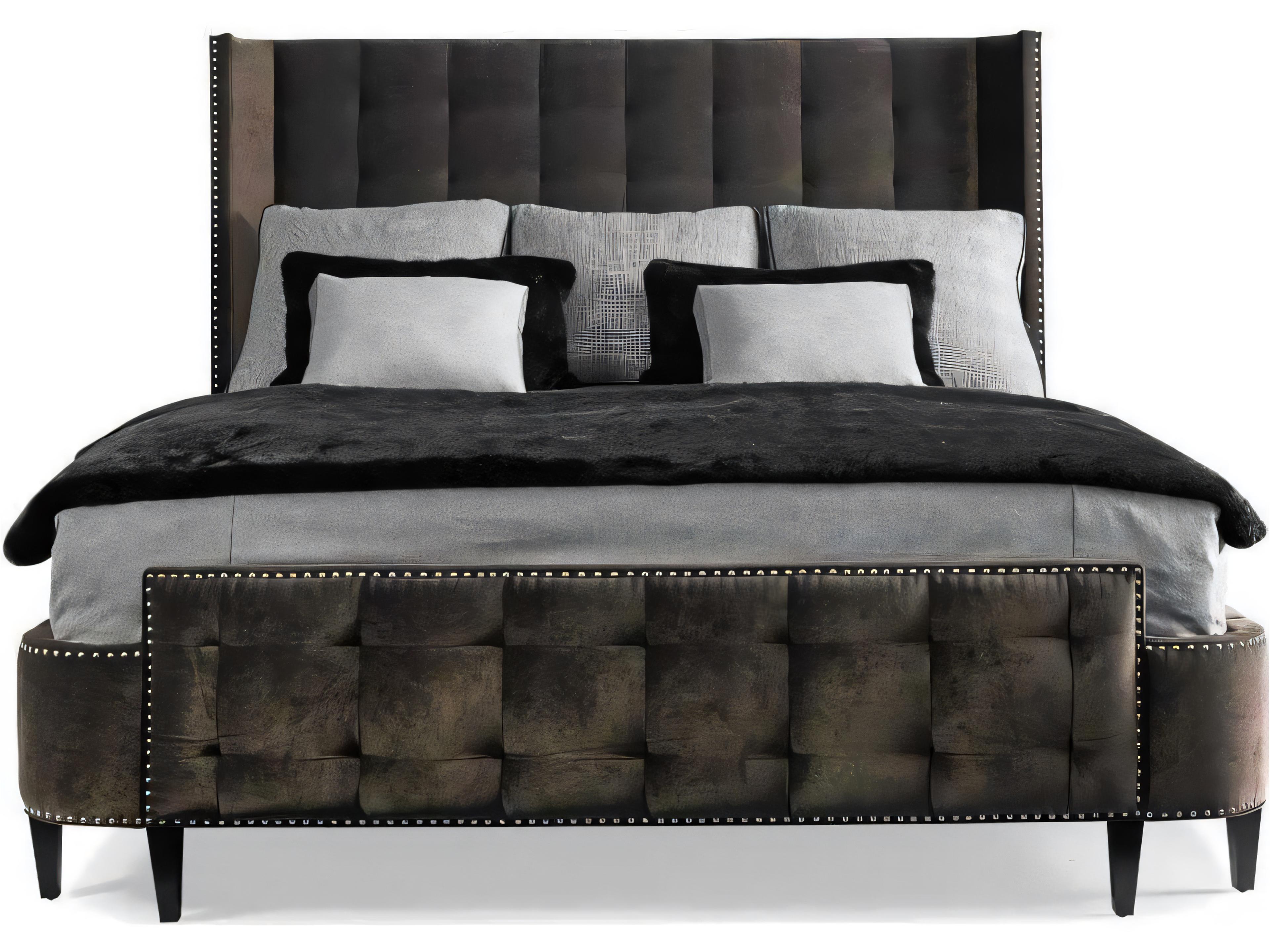 Hickory White Central Park Brown Maple Wood Upholstered Urban Park Panel Bed