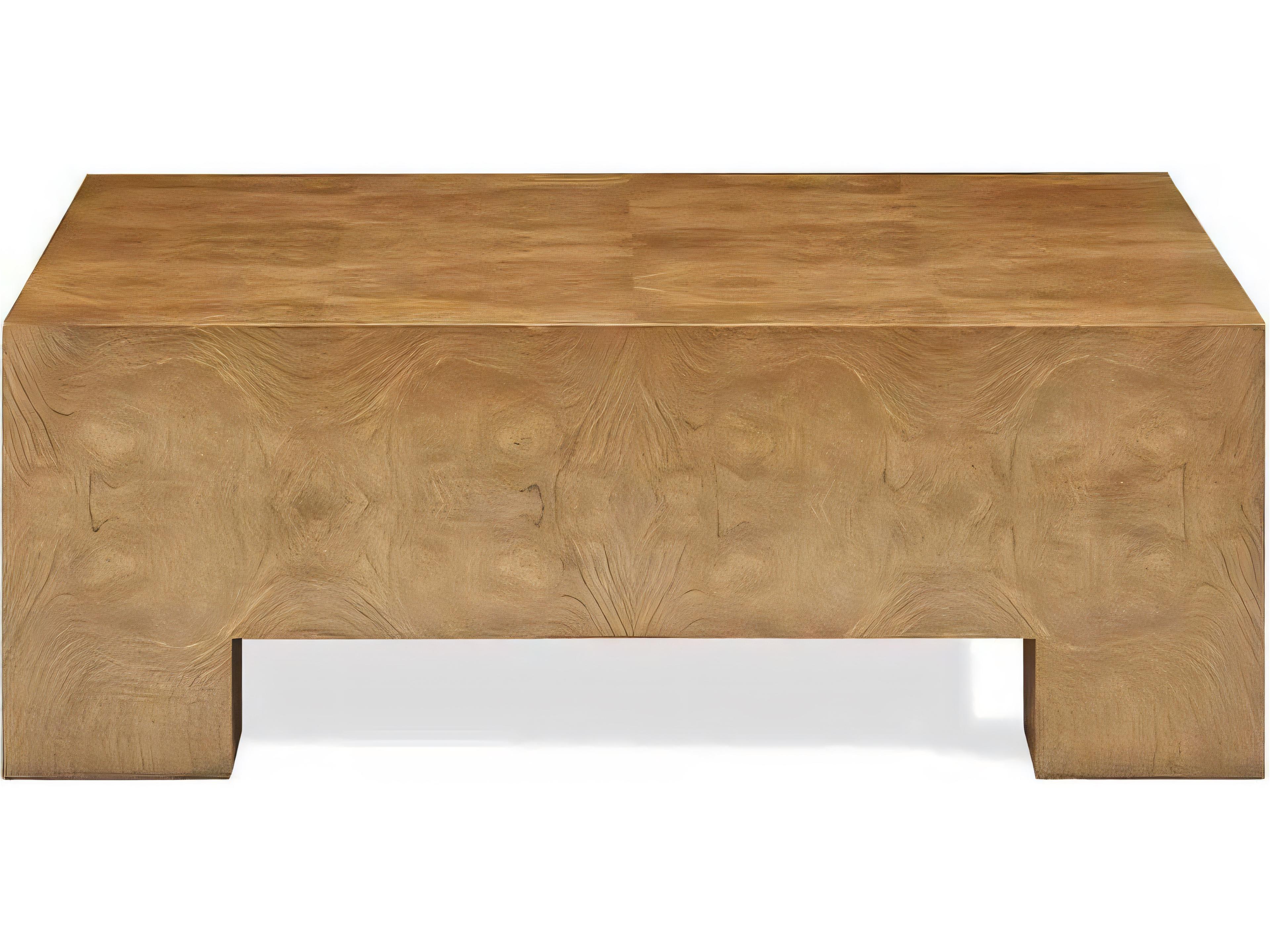 Hickory White Journey The World Square Wood Champagne Coffee Table