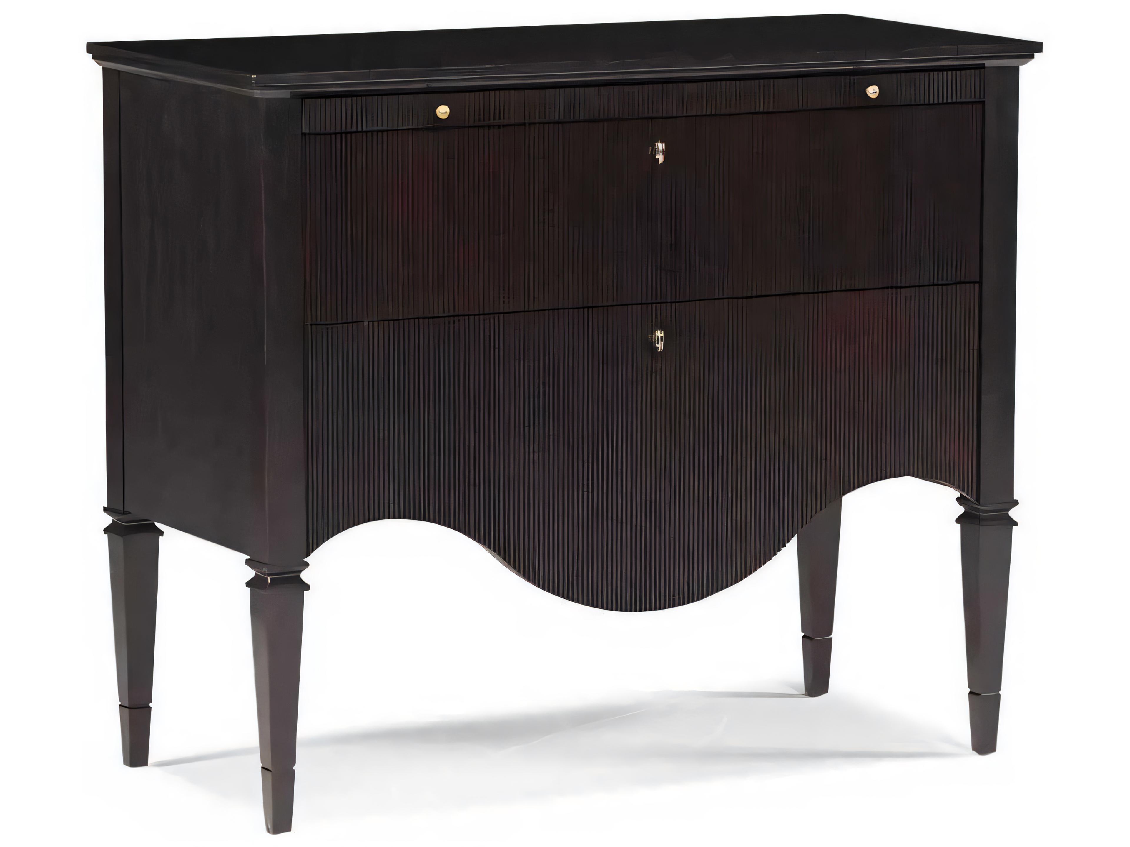 Journey The World Black Tie Lacquer Maple Wood Accent Chest