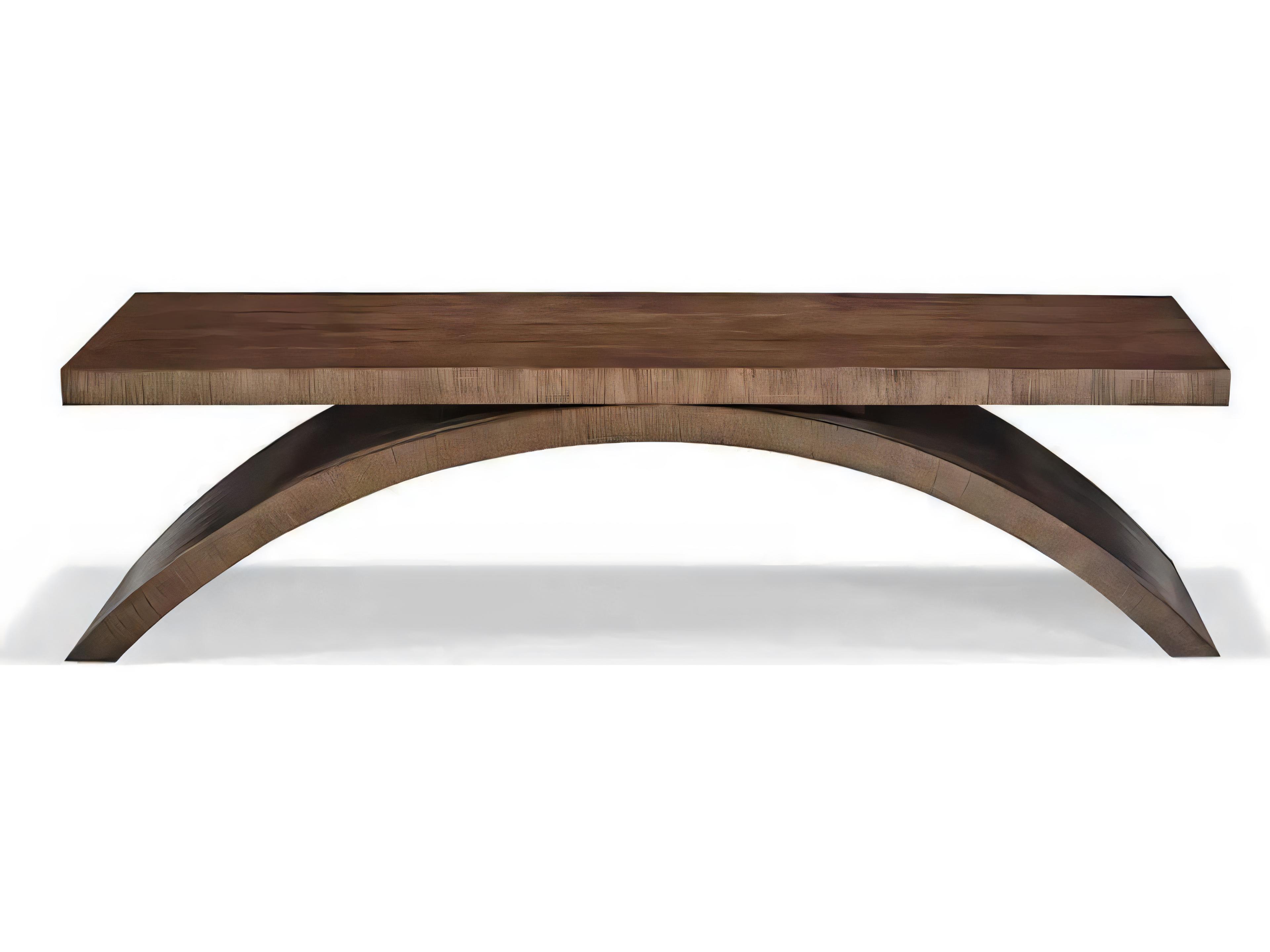 Hickory White Modern Retreat Rectangular Wood Walnut Coffee Table