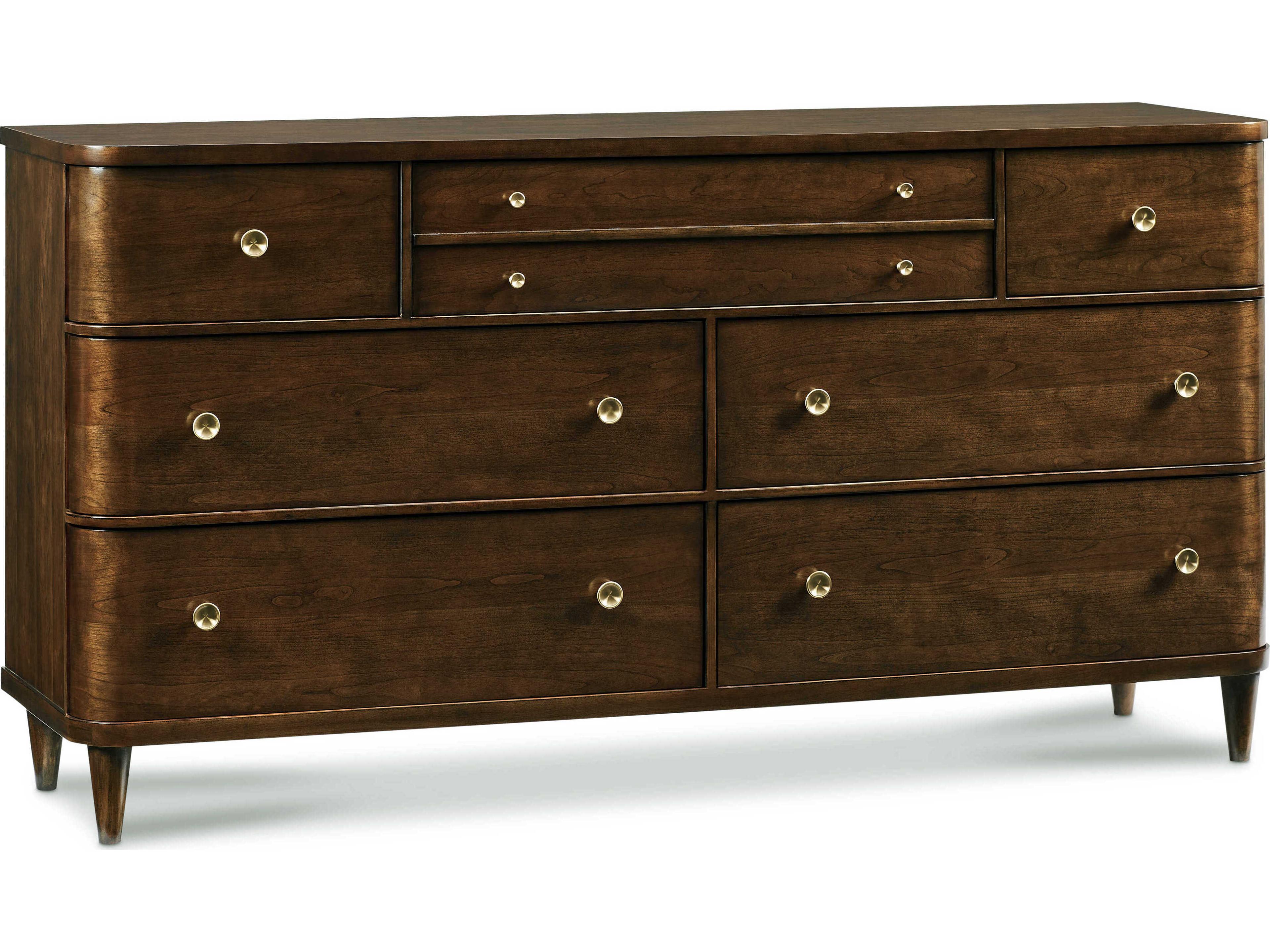 Novella Brown Cherry Wood 8-Drawer Double Dresser