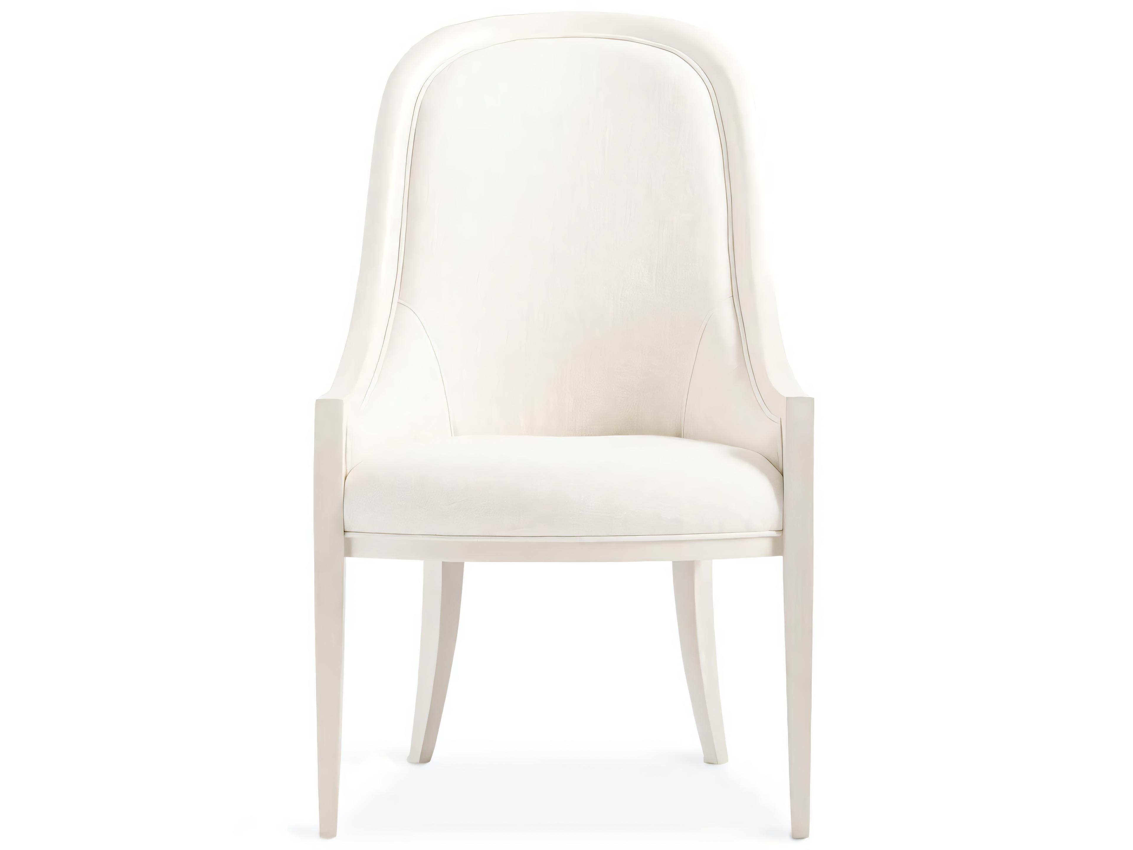 Hickory White Novella Cherry Wood Upholstered Host Arm Dining Chair