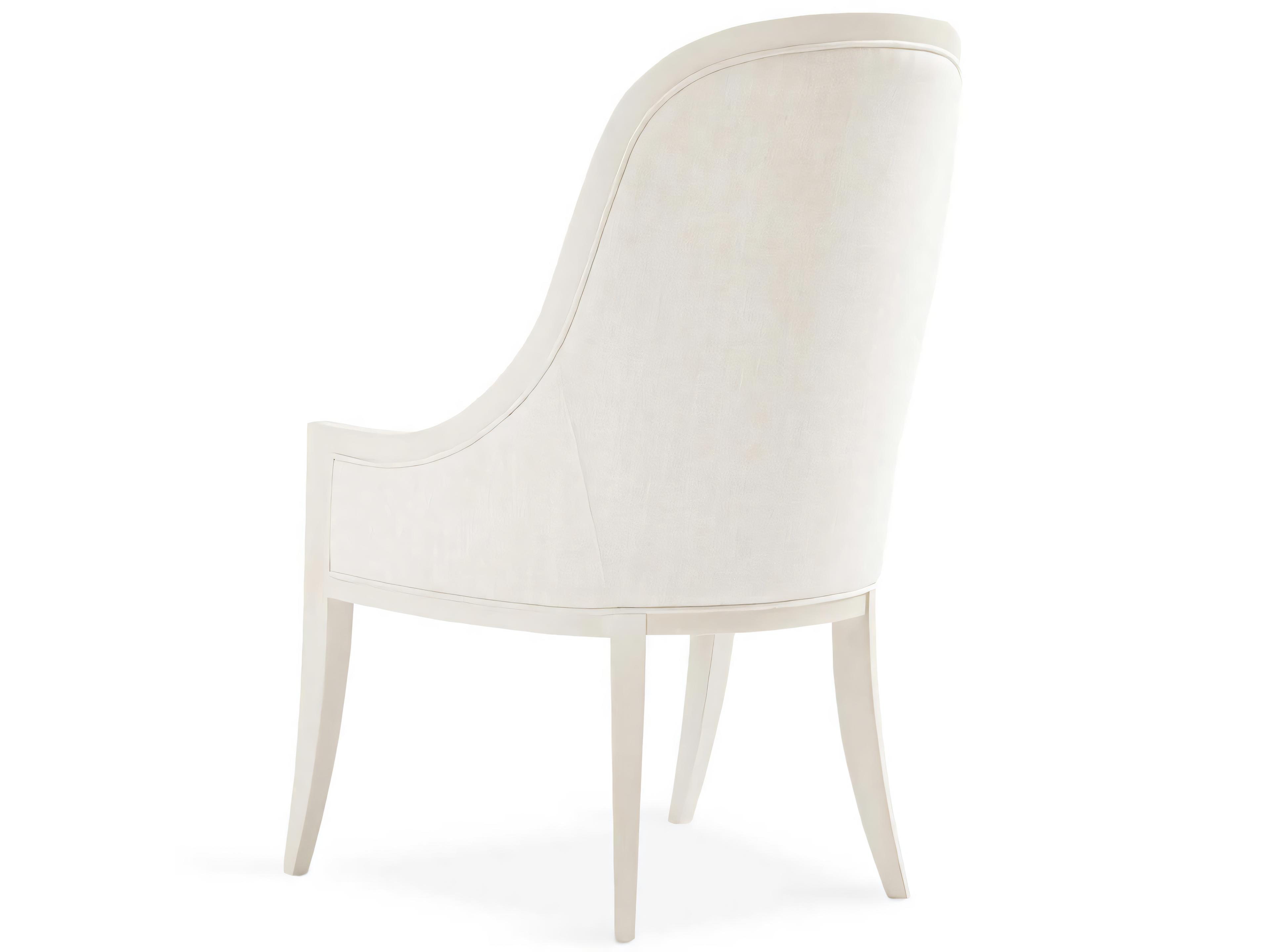 Hickory White Novella Cherry Wood Upholstered Host Arm Dining Chair
