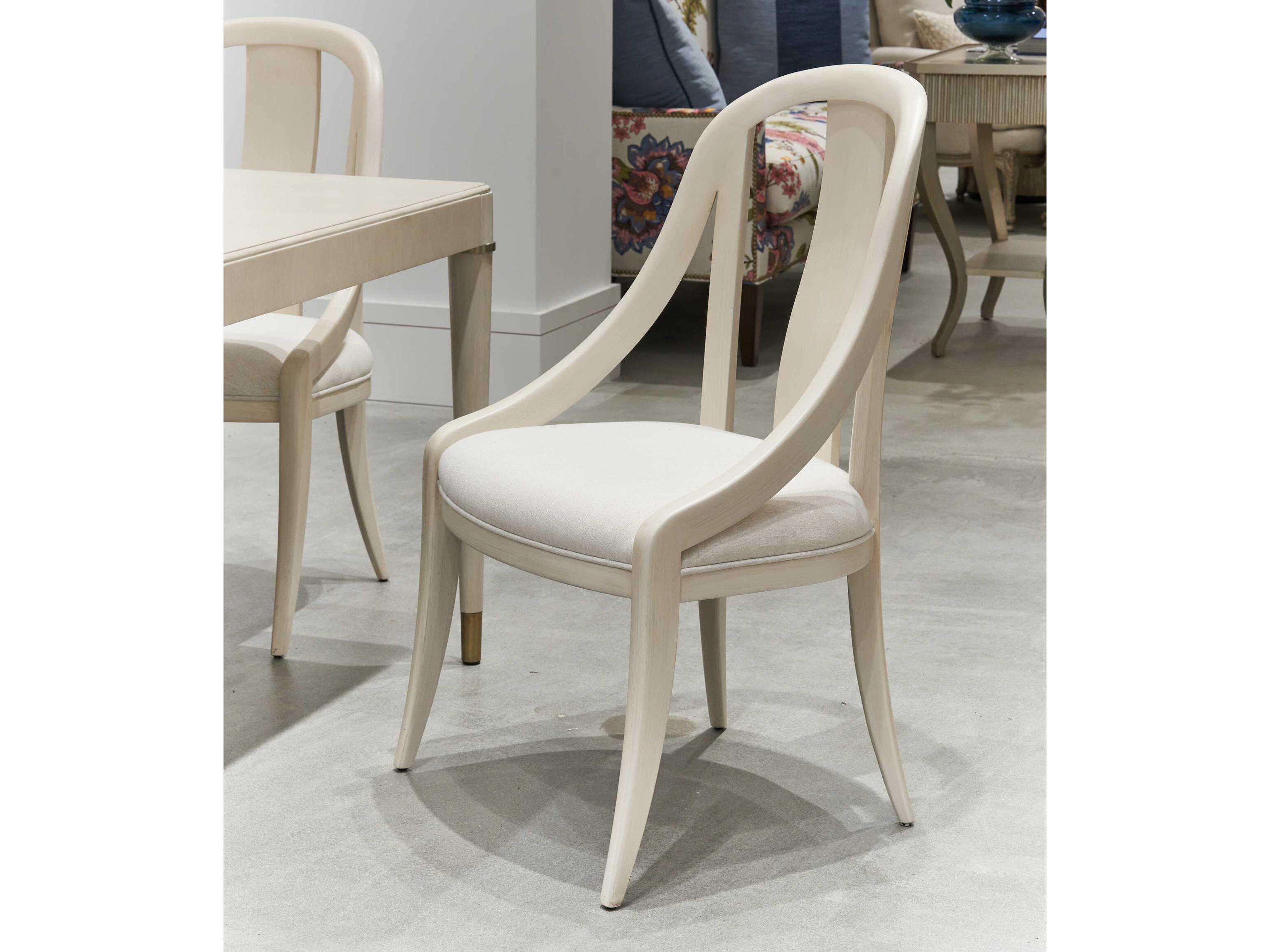 Hickory White Novella Cherry Wood Upholstered Side Dining Chair