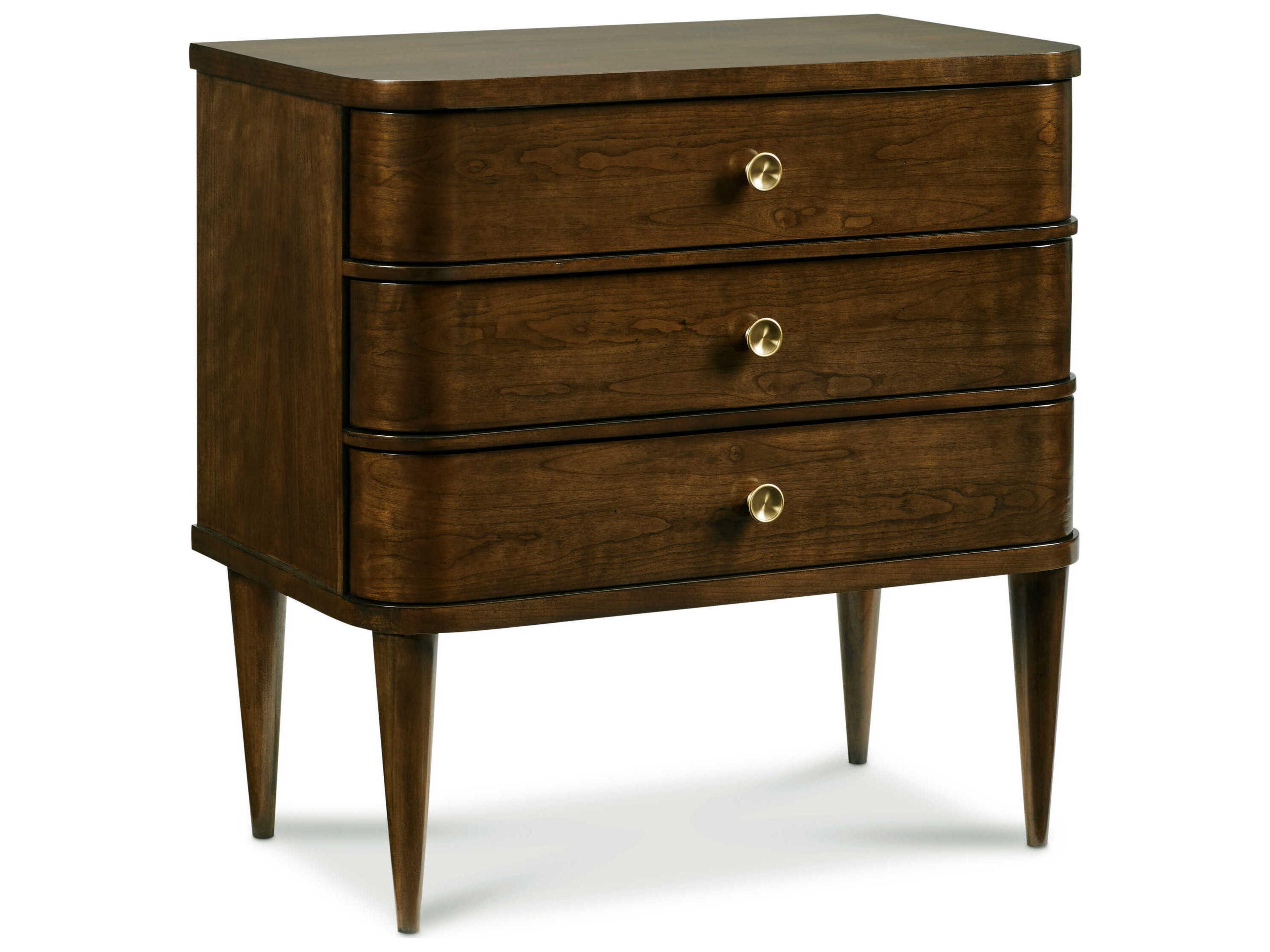 Novella 3-Drawers Cherry Wood Nightstand