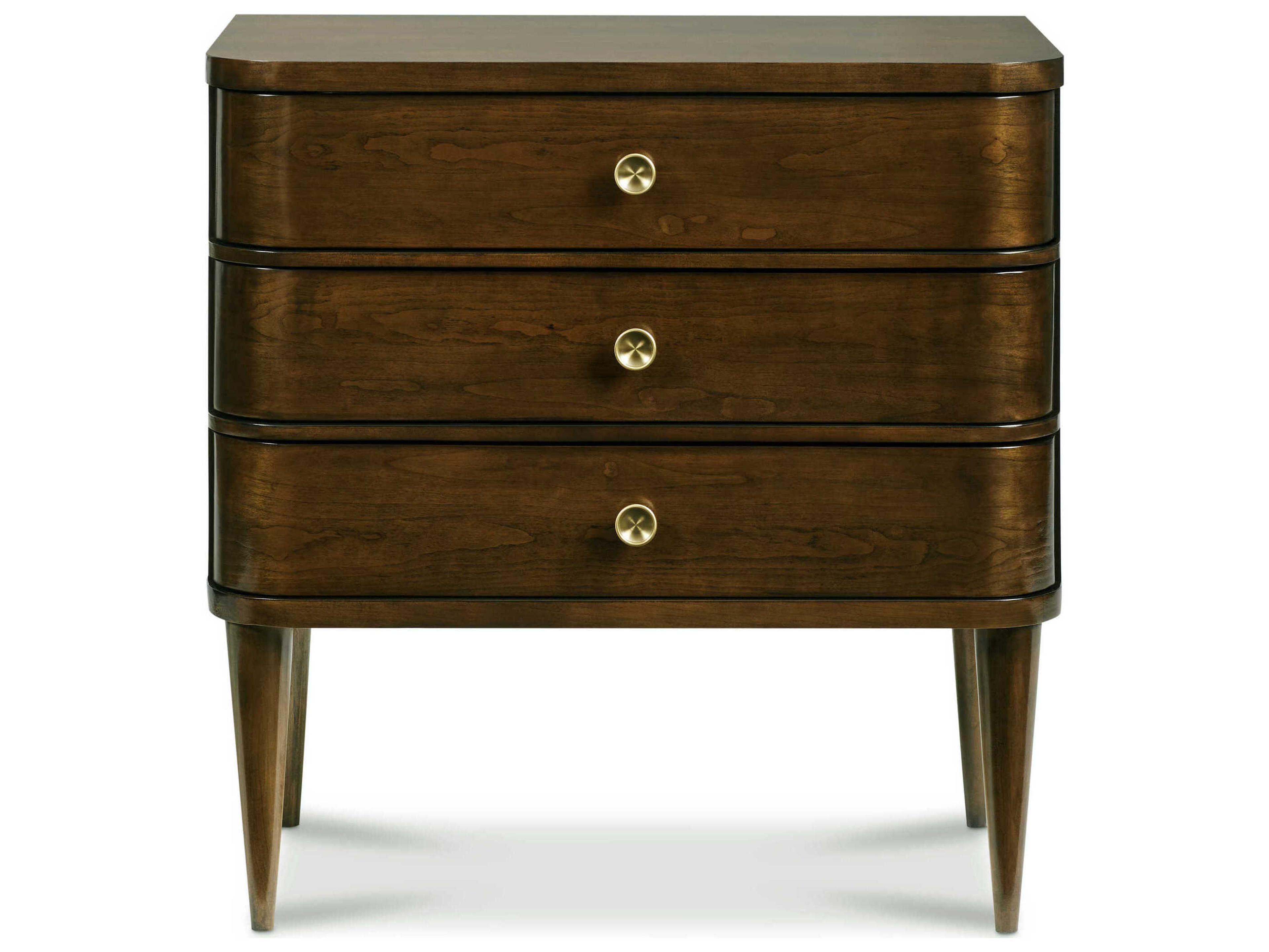 Hickory White Novella 3-Drawers Cherry Wood Nightstand