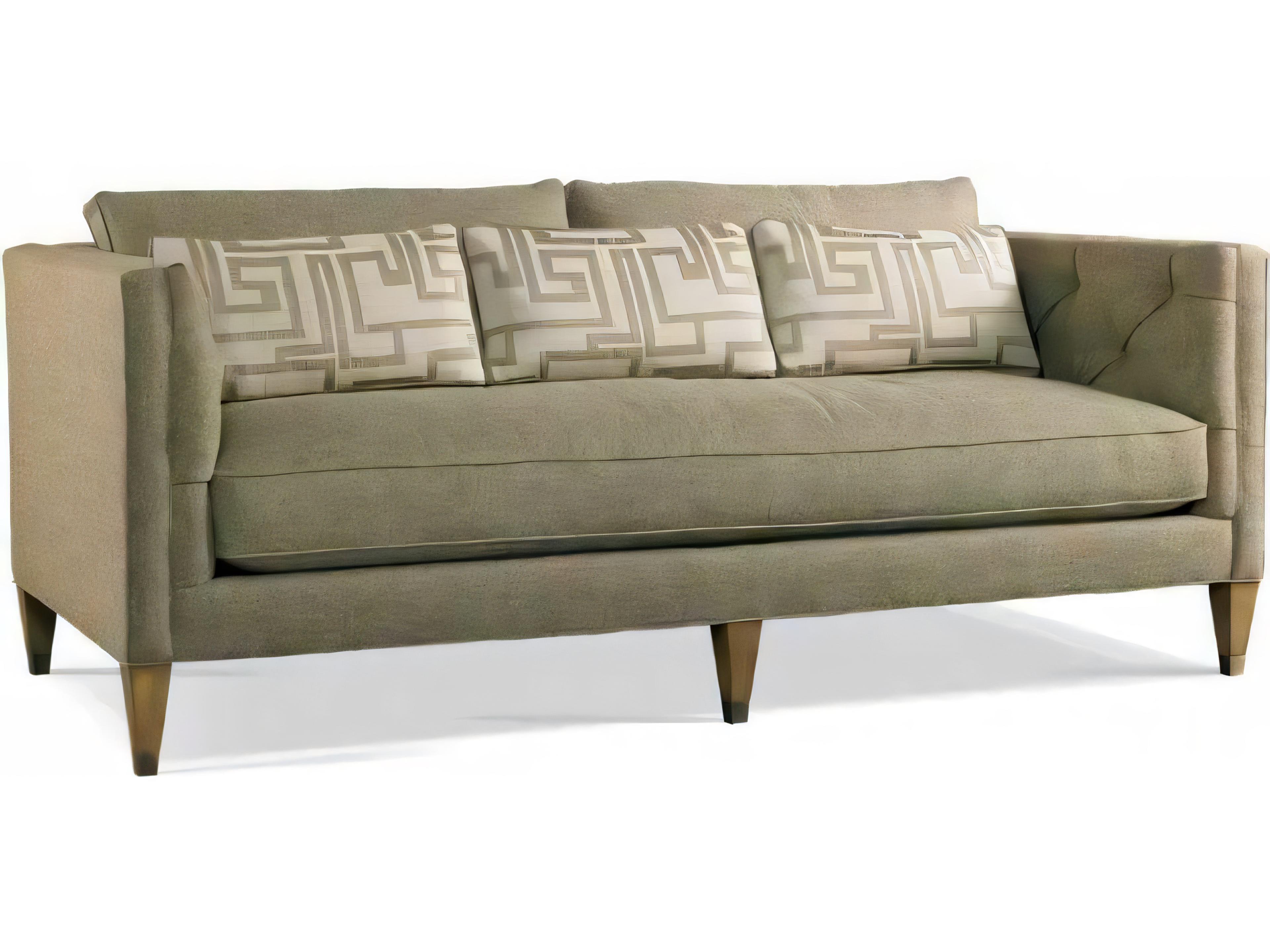 Hickory White Custom Elements Upholstery Driftwood Green Upholstered Sofa