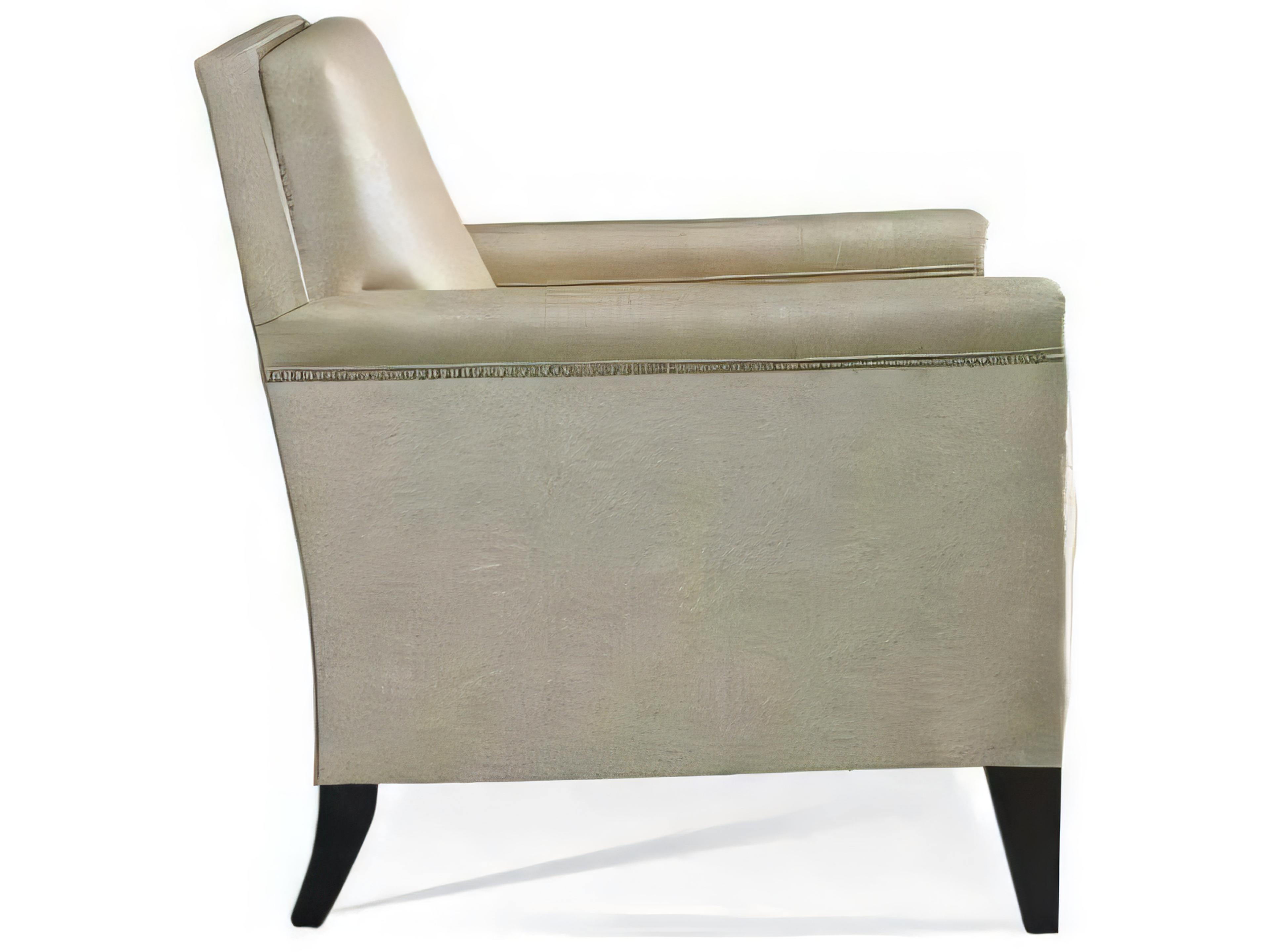 Hickory White Custom Elements Upholstery Beige Fabric Accent Chair