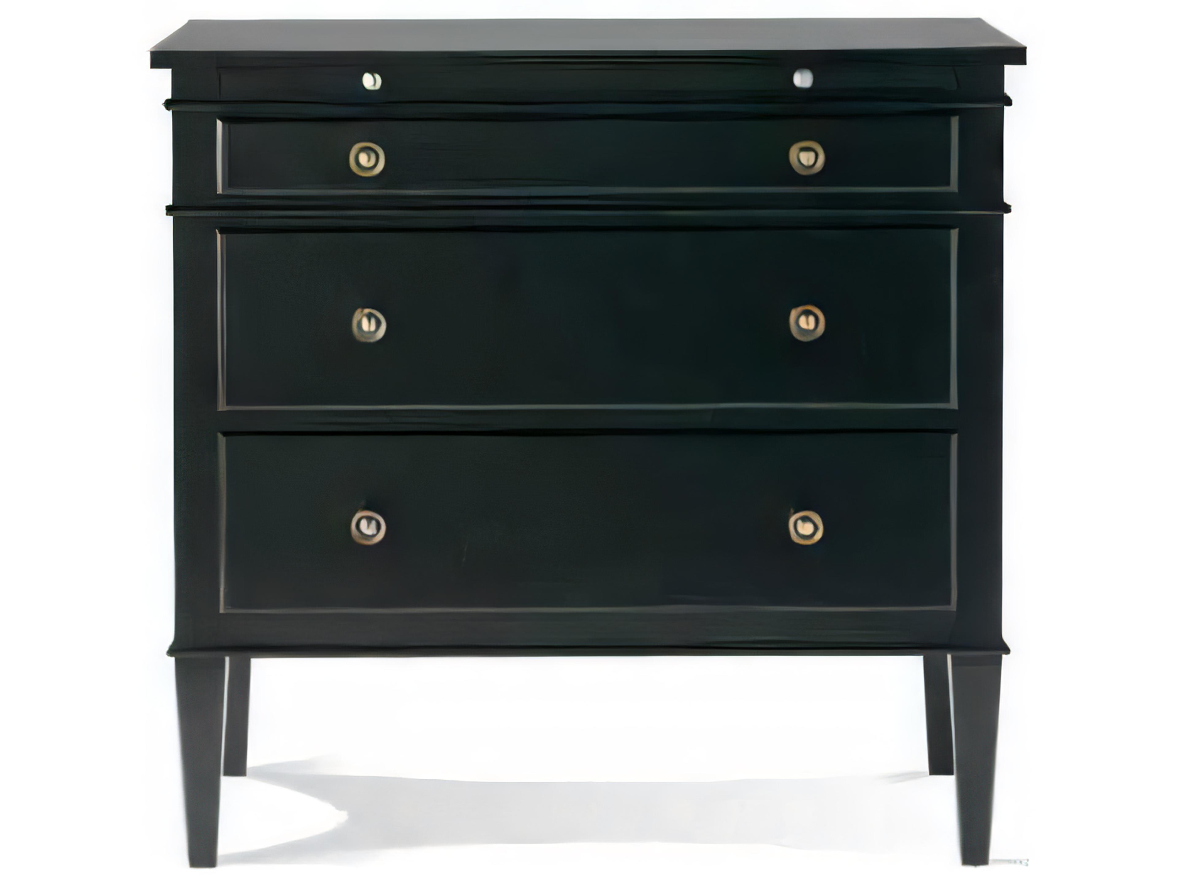 Metropolitan Classics 3-Drawers Black Cherry Wood Nightstand