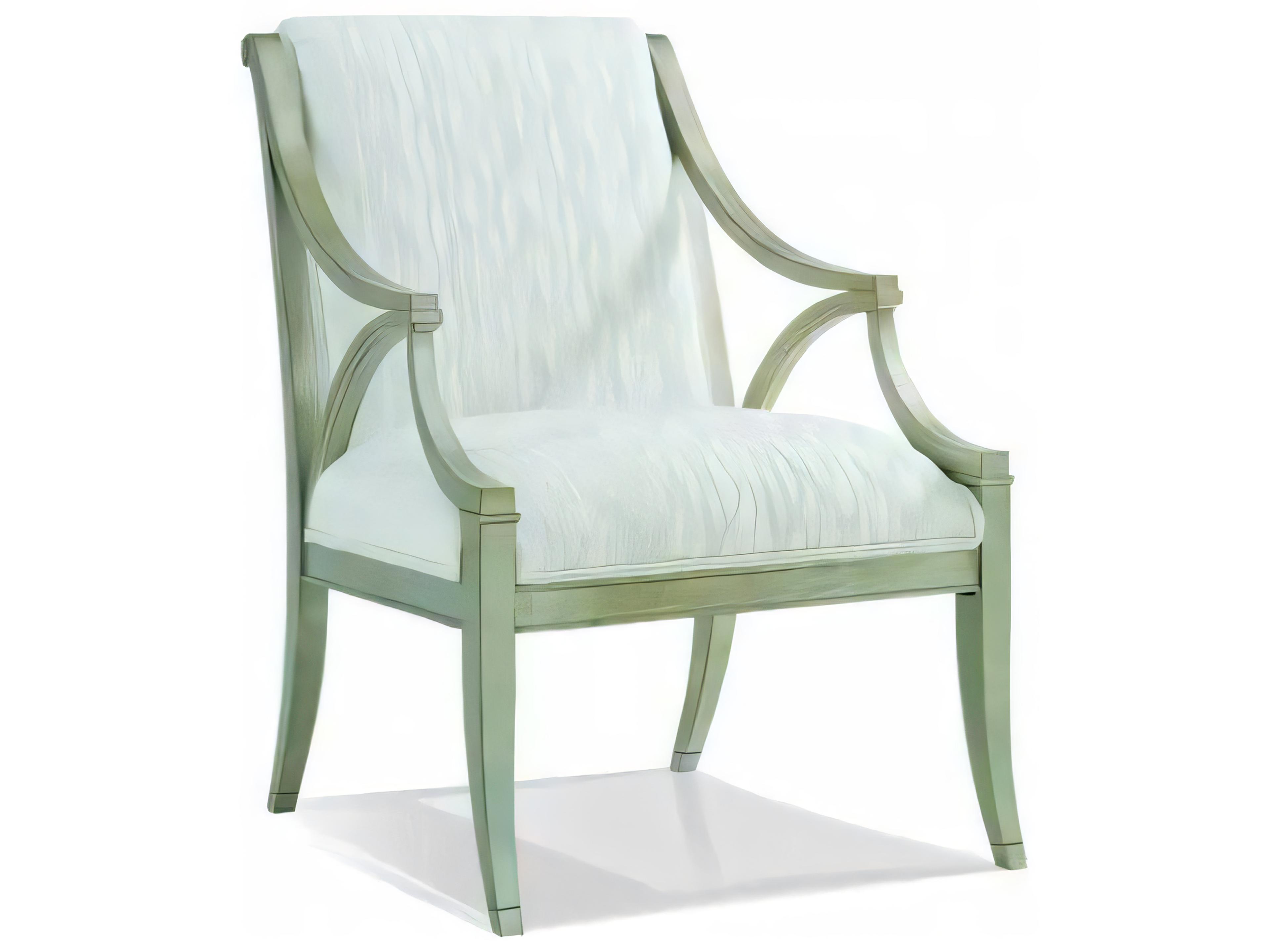 Hickory White Custom Elements Upholstery Green Fabric Accent Chair