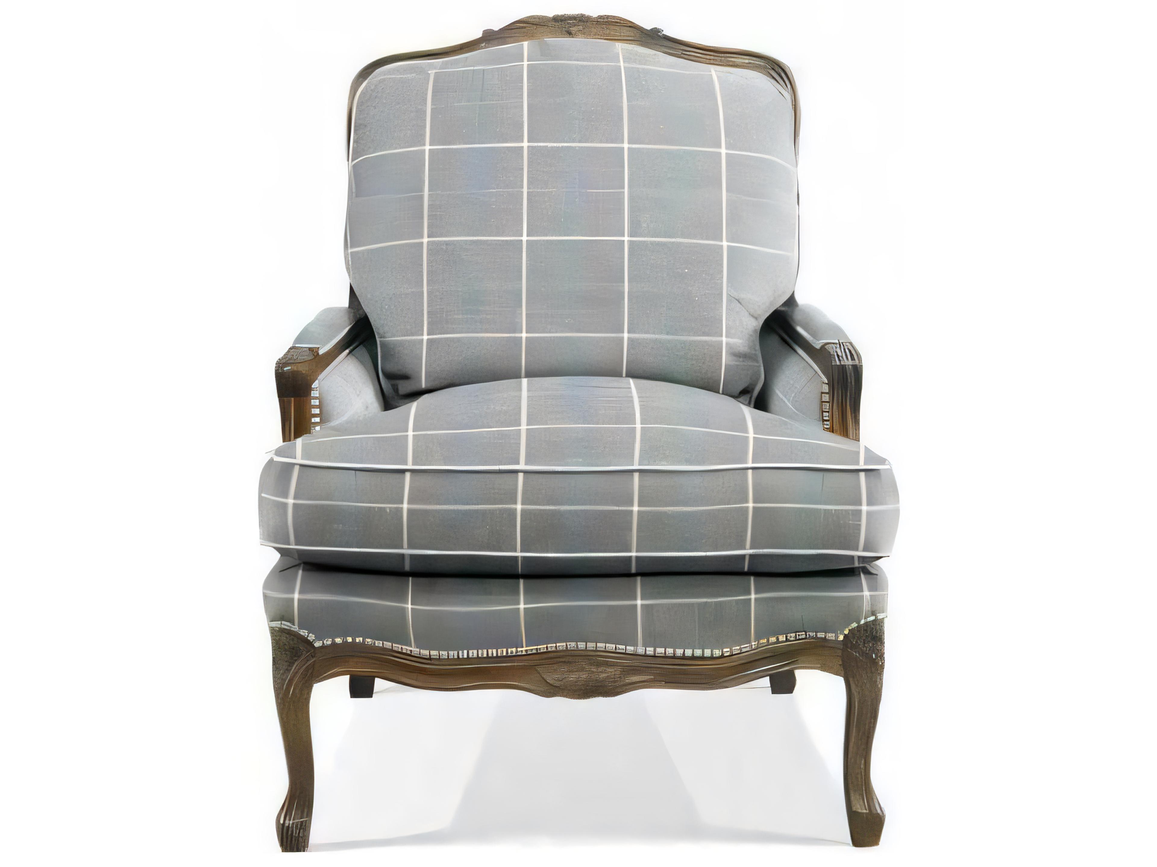 Hickory White Custom Elements Upholstery Gray Fabric Accent Chair