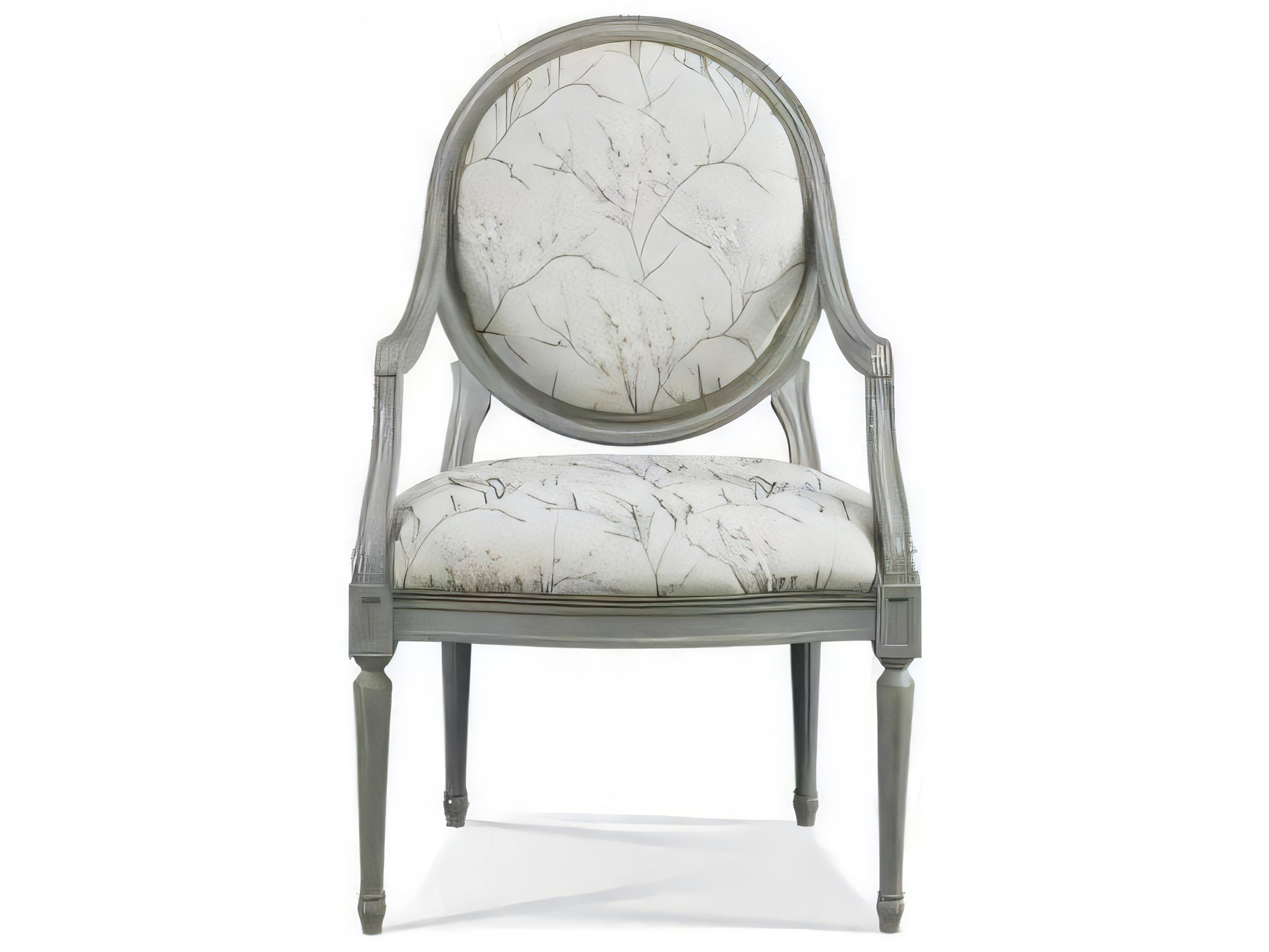 Hickory White Custom Elements Upholstery Gray Fabric Accent Chair