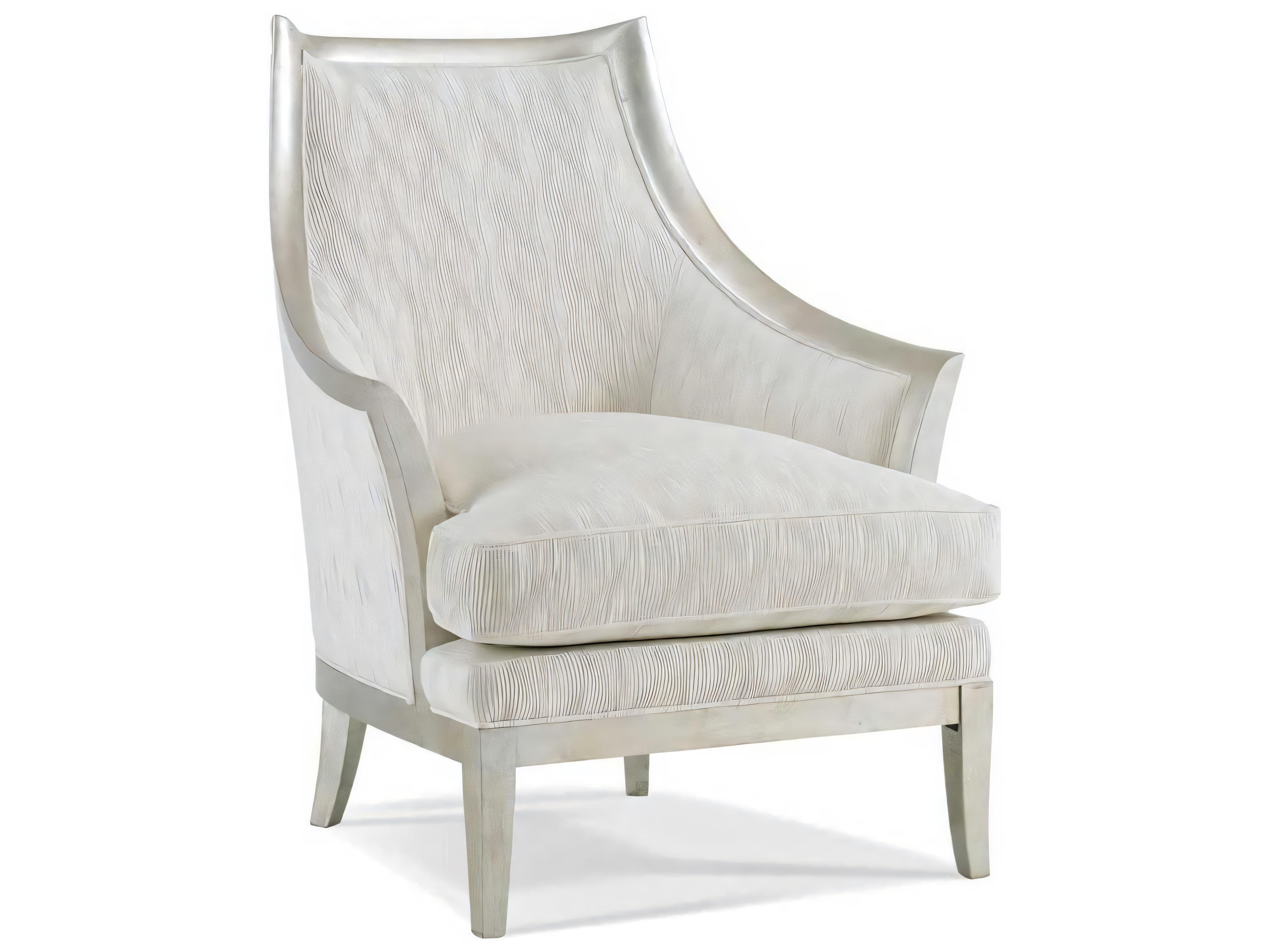 Hickory White Custom Elements Upholstery Gray Fabric Accent Chair
