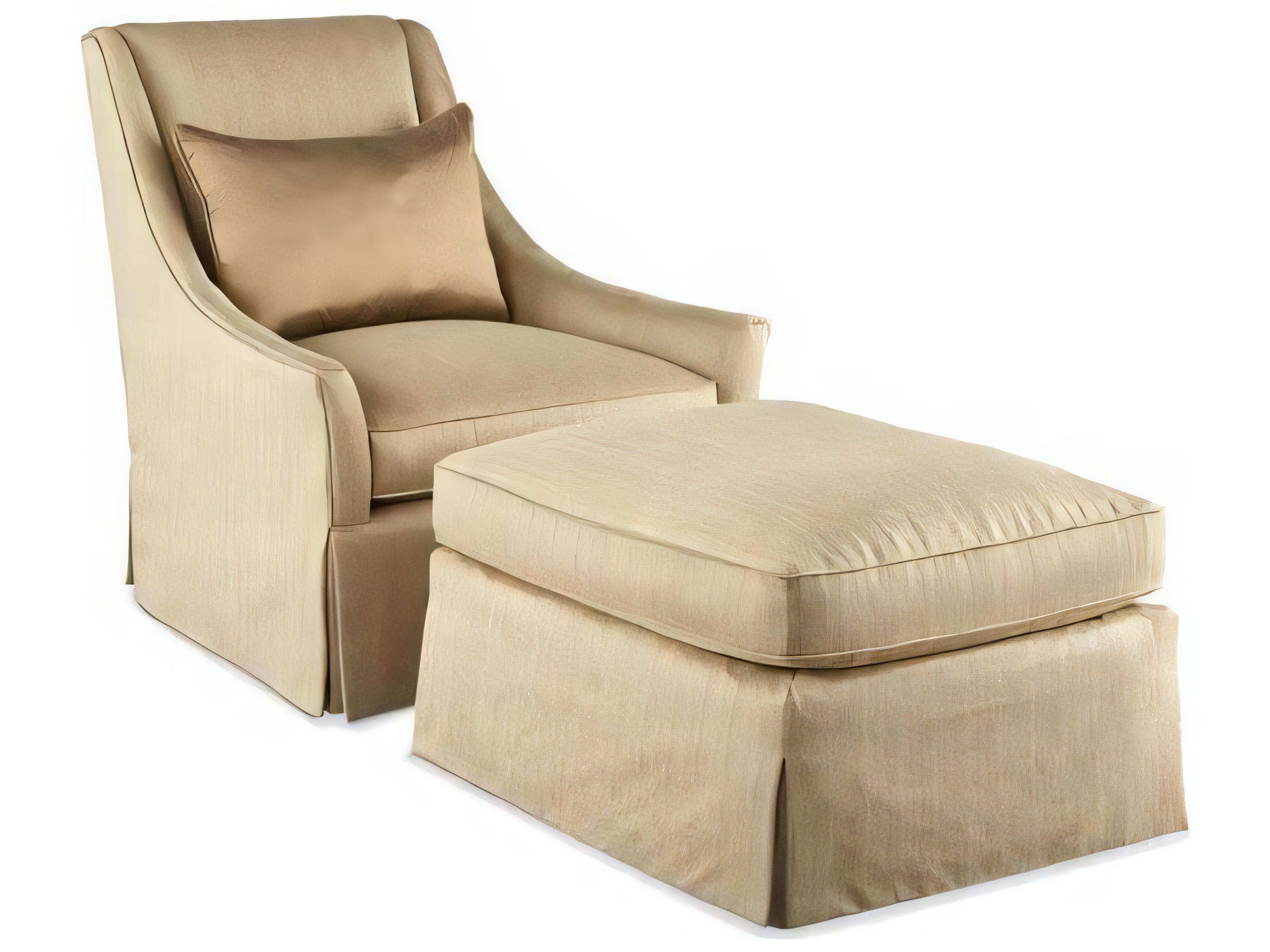 Hickory White Custom Elements Upholstery Tan Fabric Accent Chair