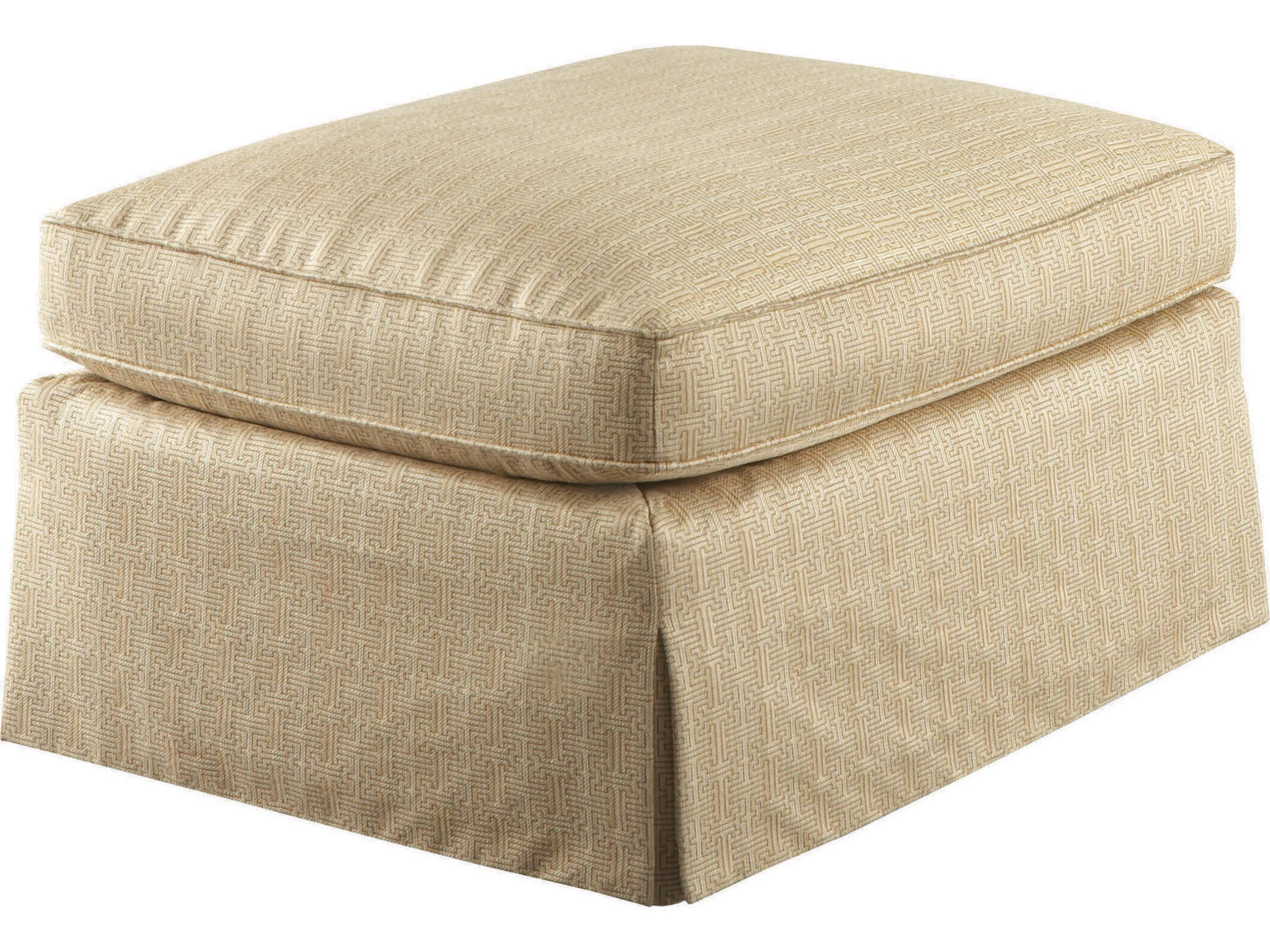 Custom Elements Upholstery Tan Upholstered Ottoman