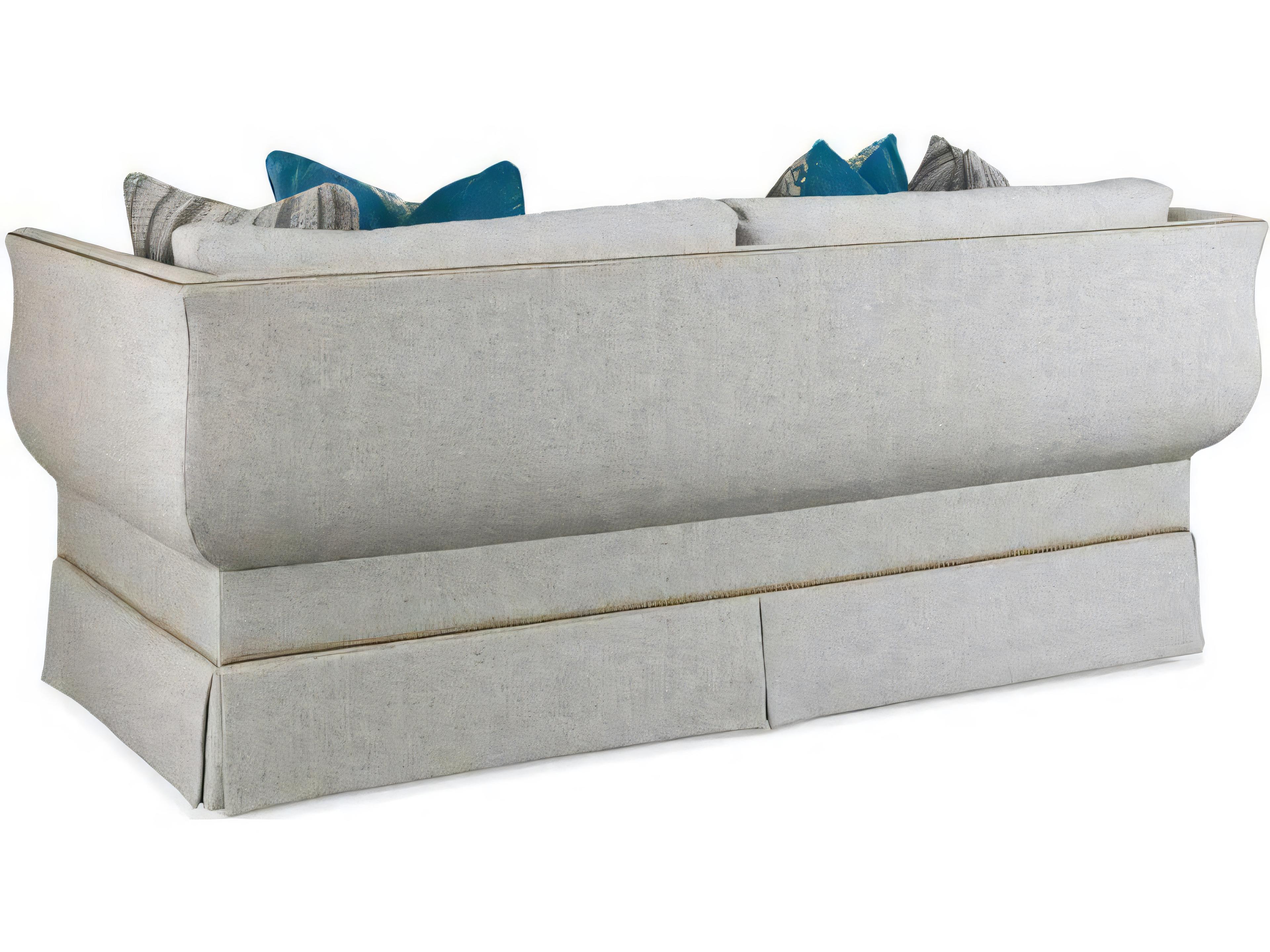 Hickory White Custom Elements Upholstery Cherry Upholstered Skirted Sofa