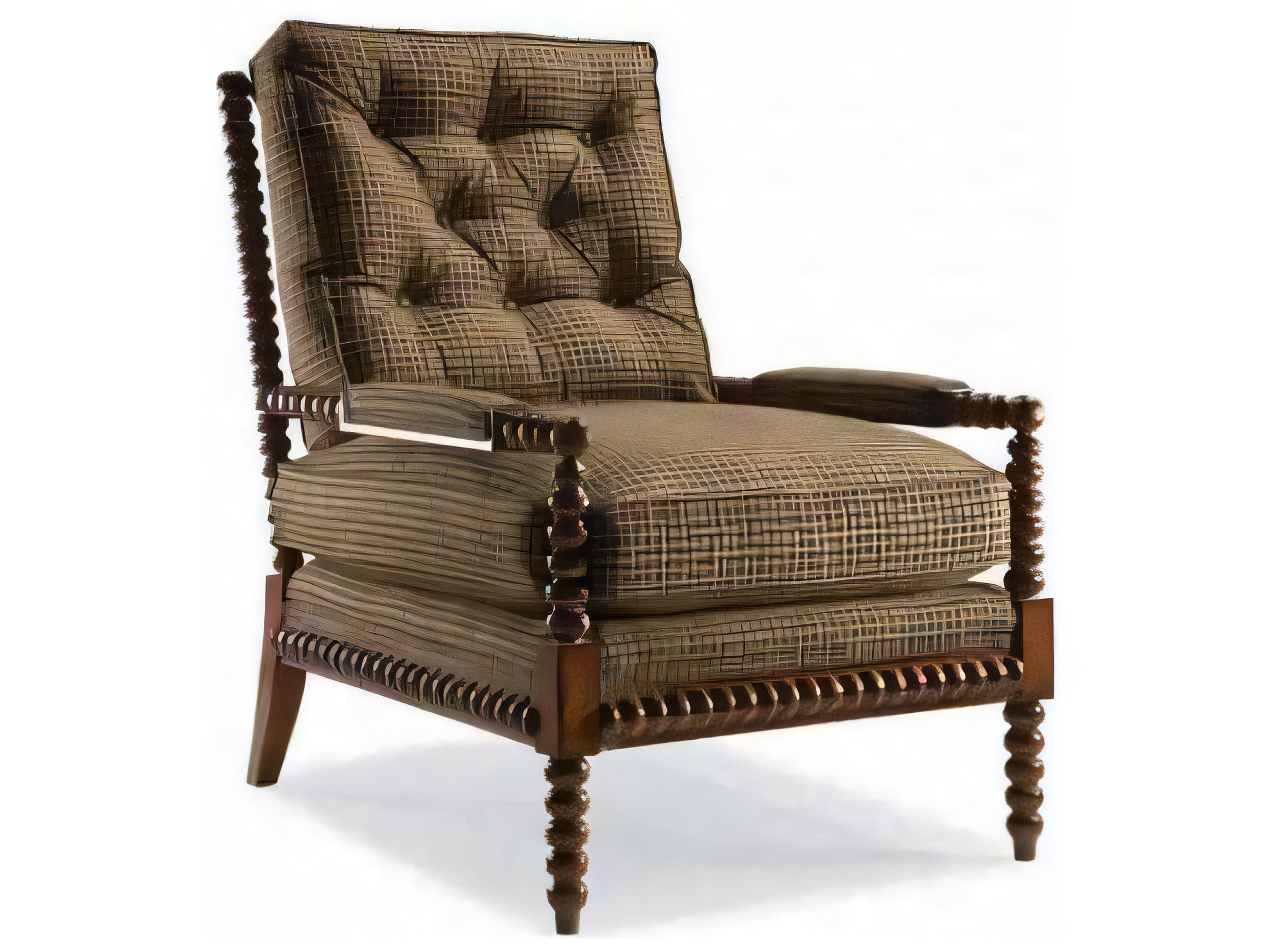 Hickory White Custom Elements Upholstery Brown Fabric Accent Chair