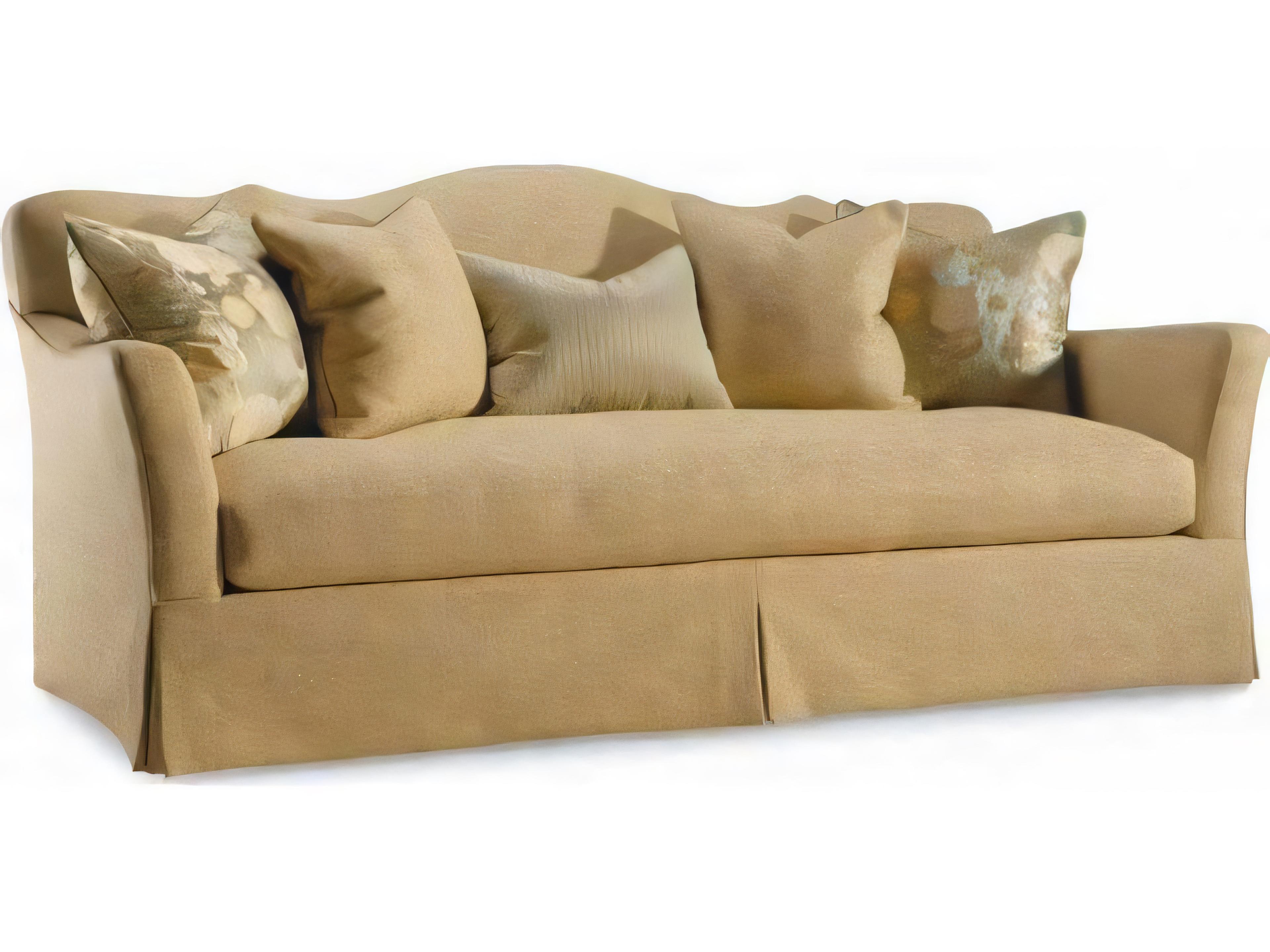 Custom Elements Upholstery Tan Upholstered Sofa