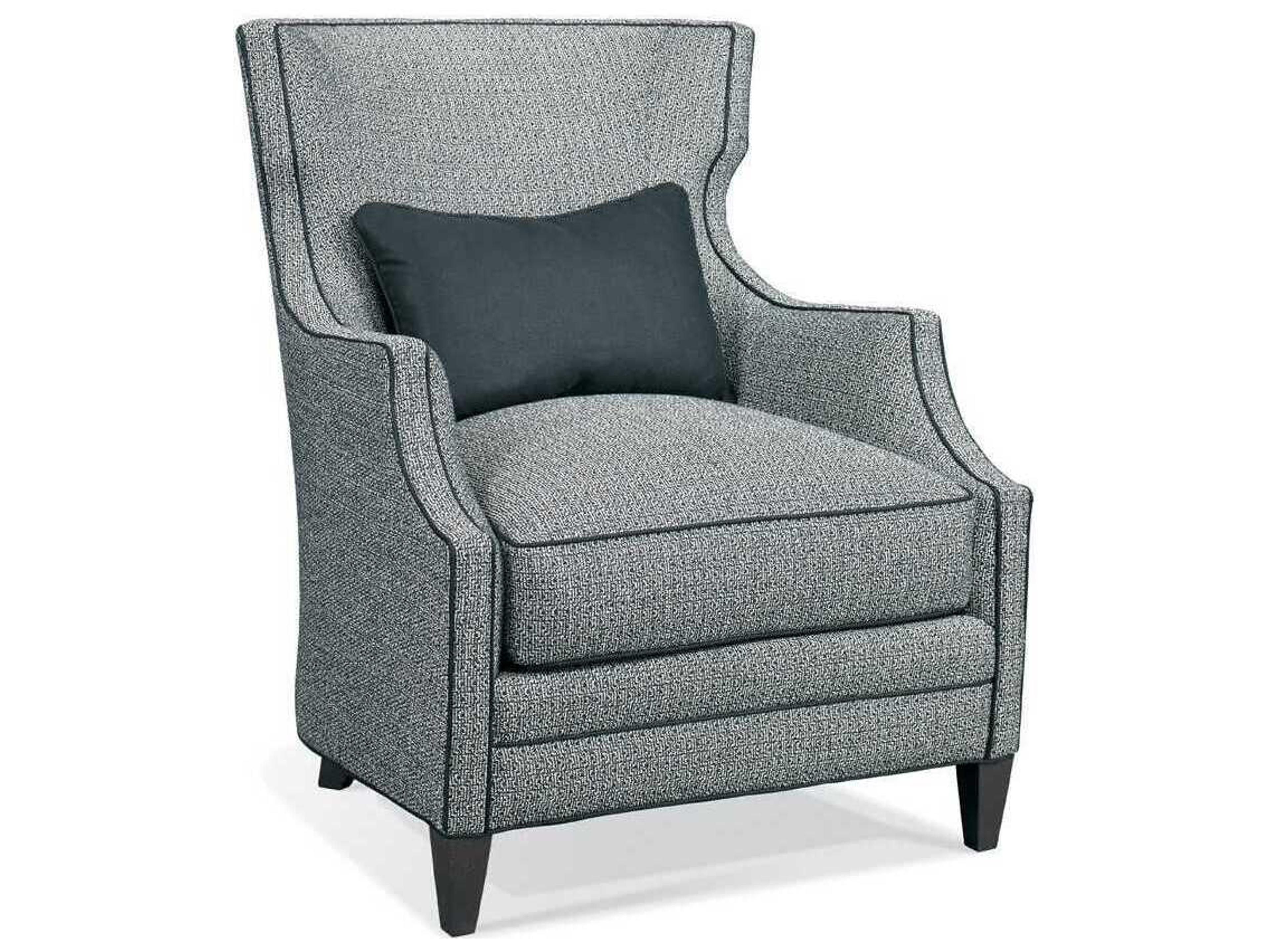 Custom Elements Upholstery Fabric Wing Accent Chair